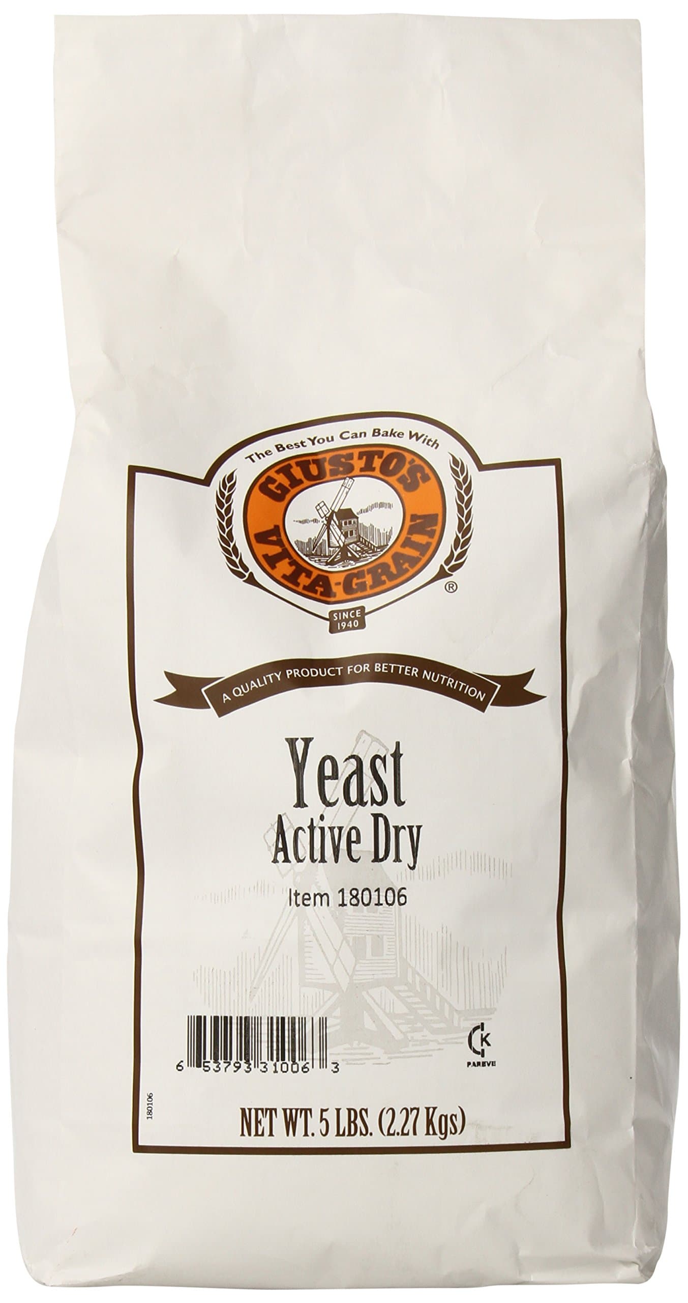 Giusto's Vita-Grain Active Dry Yeast, 5 Pound
