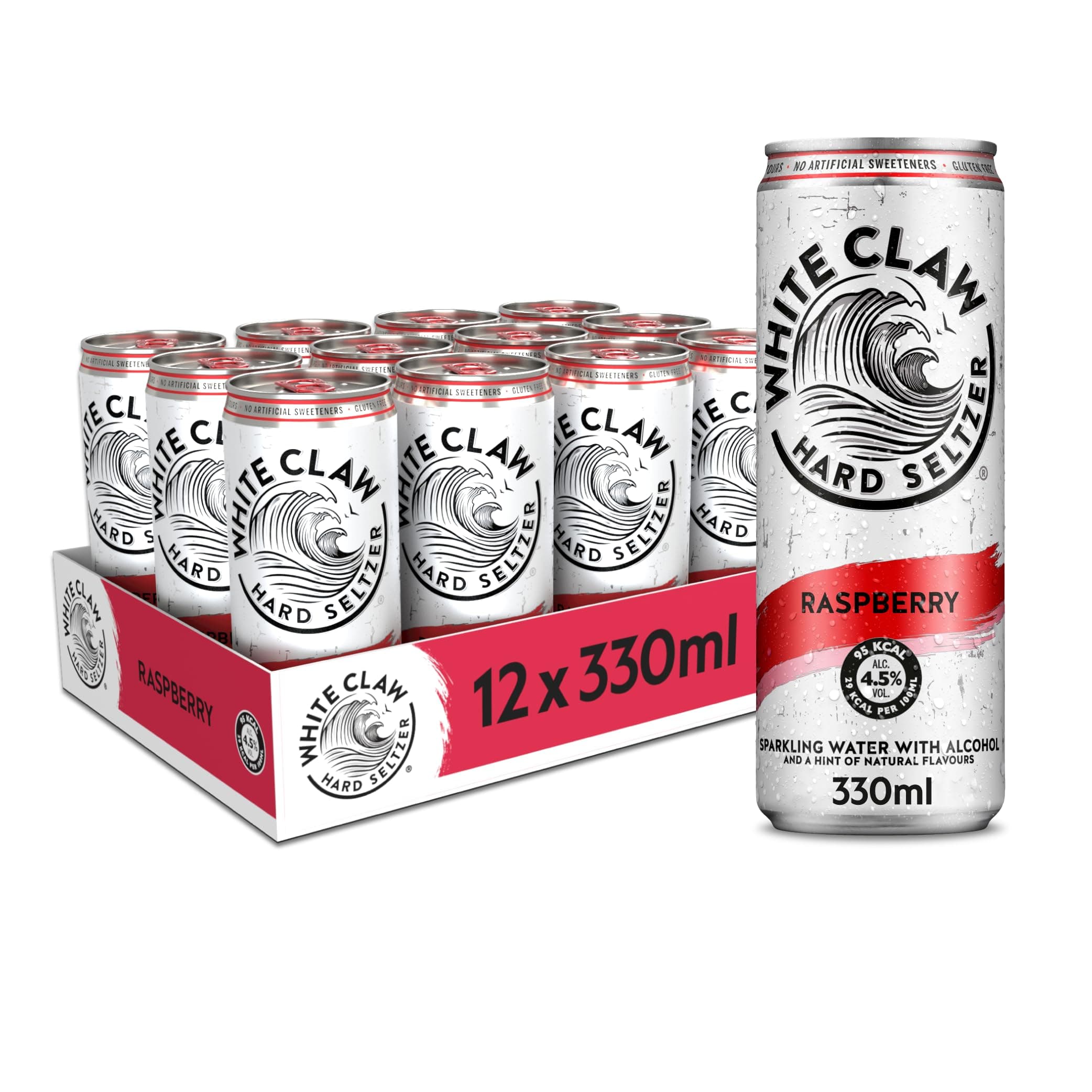 Hard Seltzer Raspberry 12 x 330ml Cans 4.5% ABV