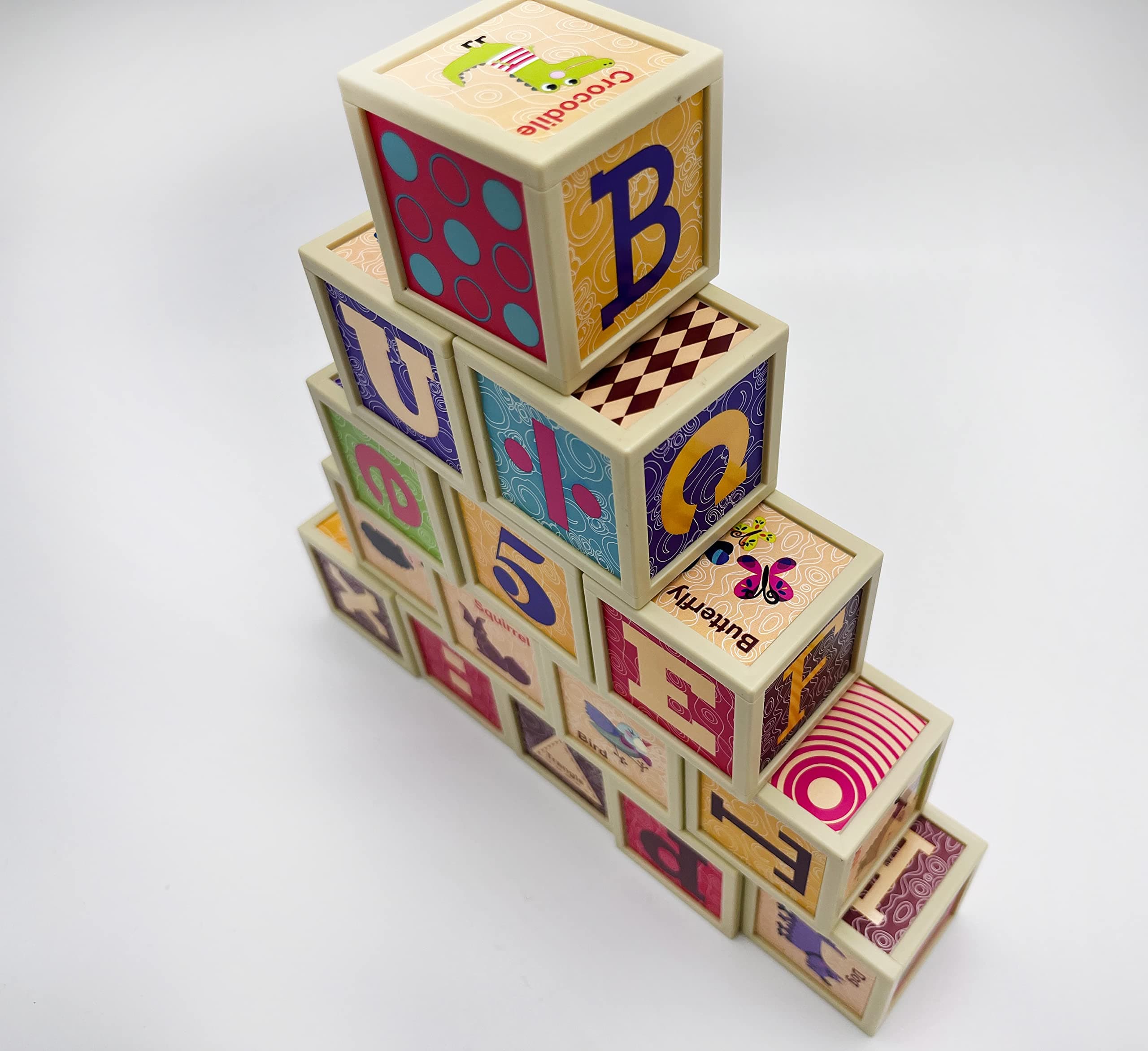 Educational Building Blocks for 3 4 5 6 Year Olds Kids Blocks Toys for Boys Girls Numbers Alphabet Puzzle Blocks Toddlers stacking Game for toddlers Preschool learning toy birthday gift