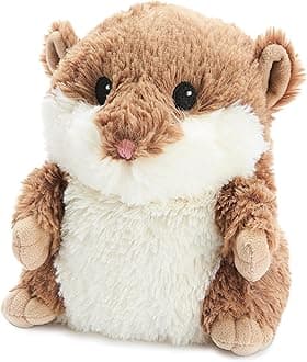– Warmies Plush Brown Hamster Microwavable, Weighted Plush Teddy Lightly Scented with French Lavender, Microwavable Heat Pad Suitable for All Ages