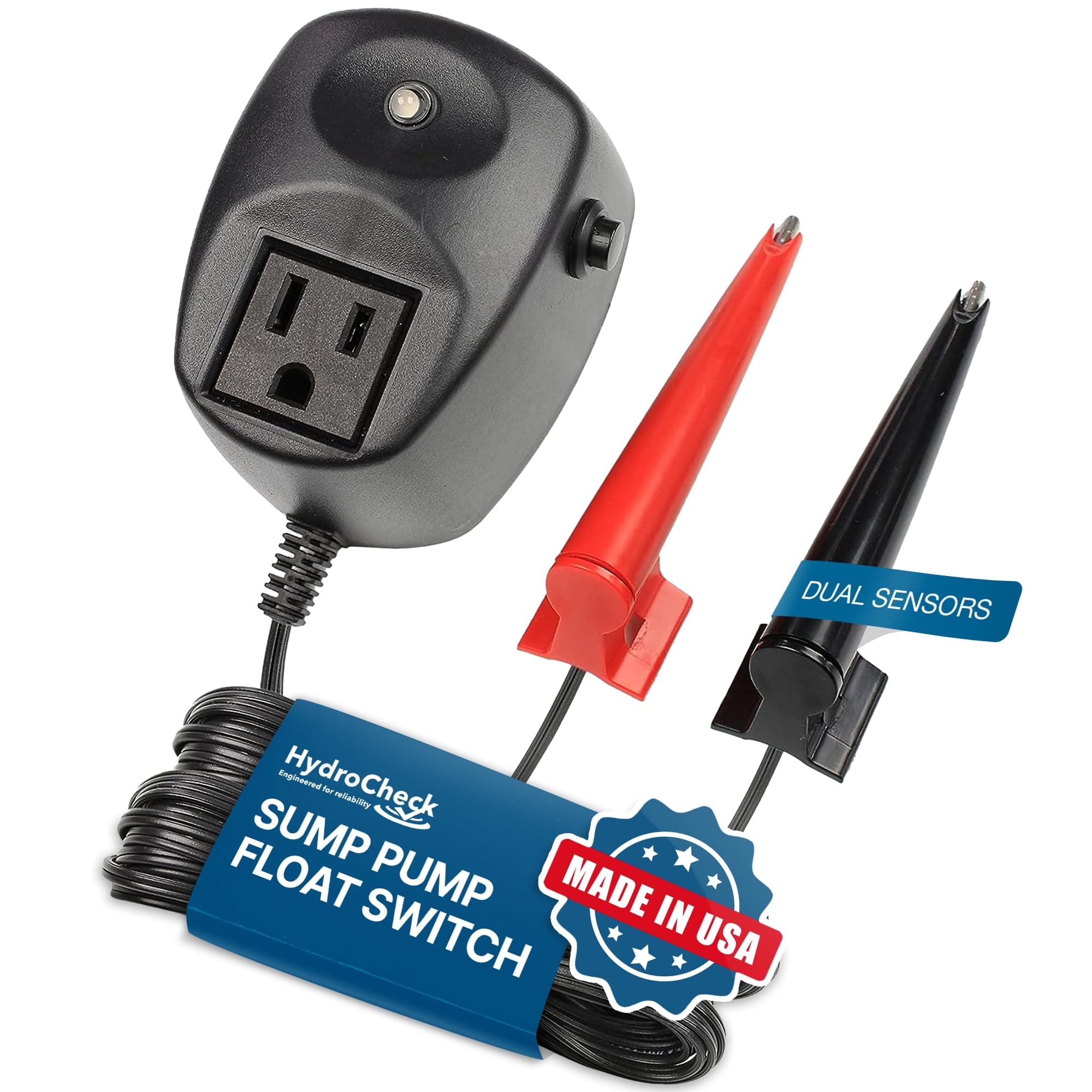 HC6000v2 Sump Pump Float Switch: Hi-Lo Dual Sensors with Built-in Alarms | Energy-Saving, Maintenance-Free Solution to Prevent Flooding in Basements & Pools | USA-Made Reliability