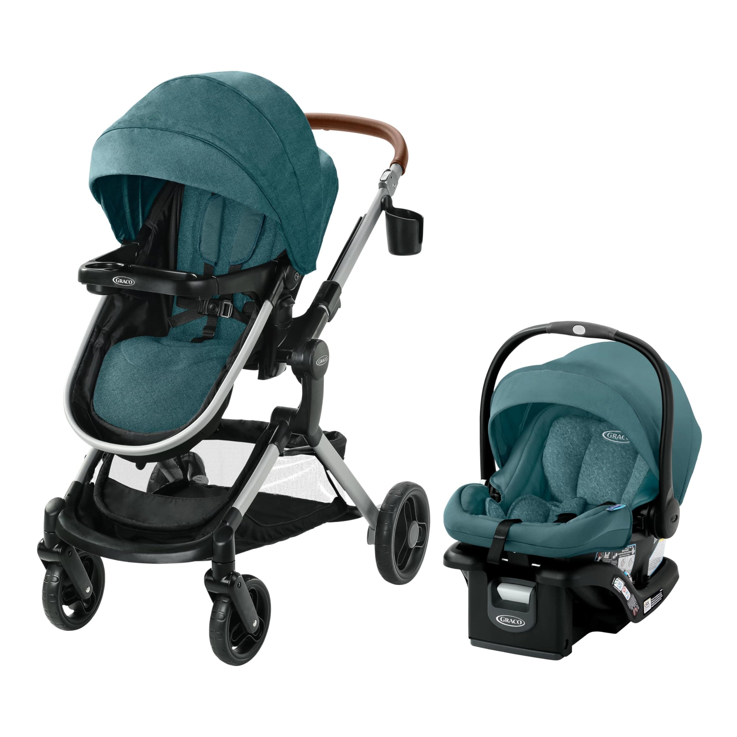 Graco Modes Nest Travel System, Includes Baby Stroller with Height Adjustable Reversible Seat, Pram Mode, Lightweight Aluminum Frame and SnugRide 35 Lite Elite Infant Car Seat, Bayfield
