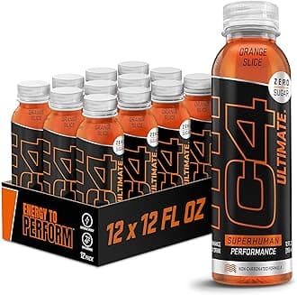 Ultimate Non-Carbonated Zero Sugar Energy Drink, Pre Workout Drink + Beta Alanine, 12 Fl Oz (Pack of 12)