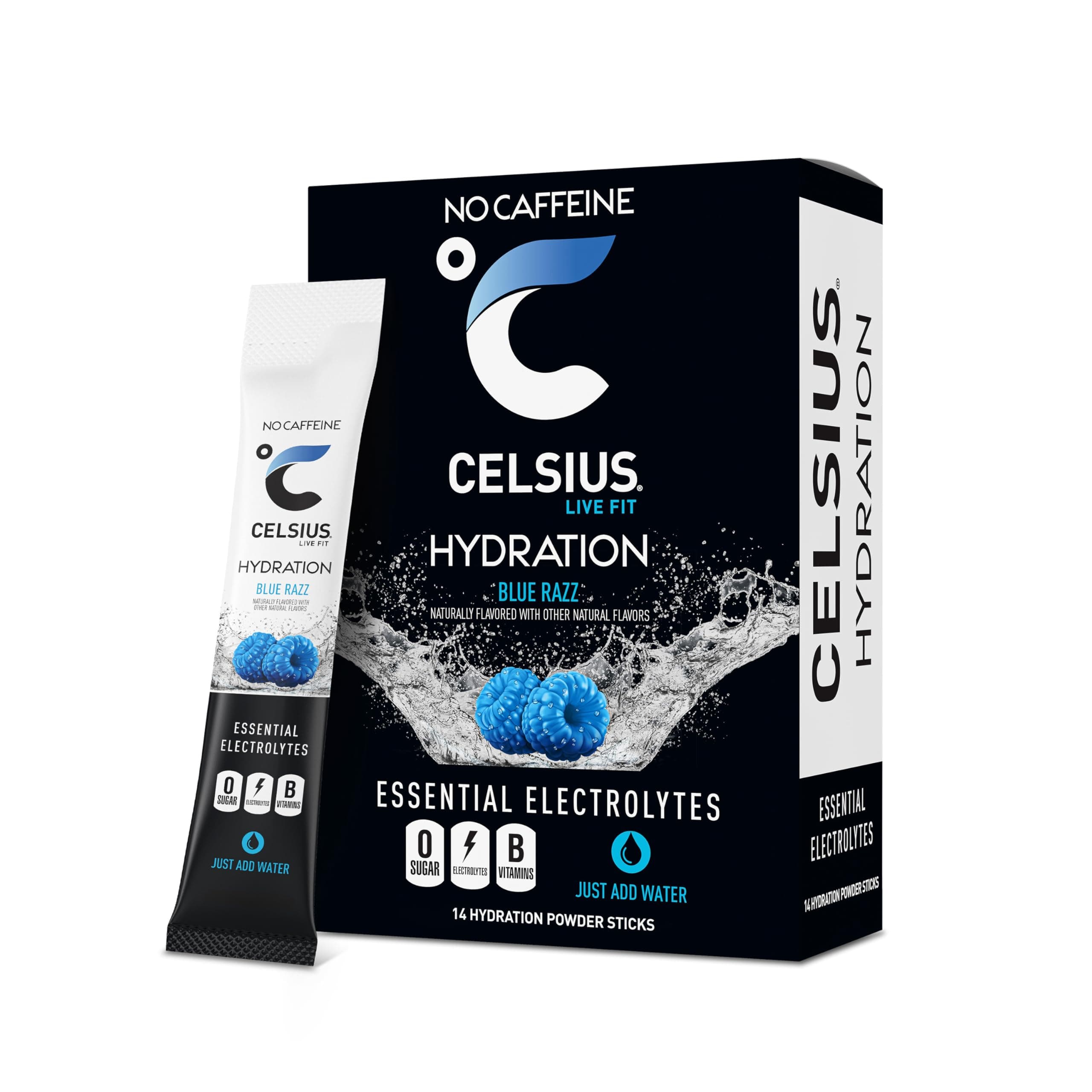 Celsius Hydration™ Blue Razz Flavor Essential Electrolyte Hydration Packets (14 Pieces)
