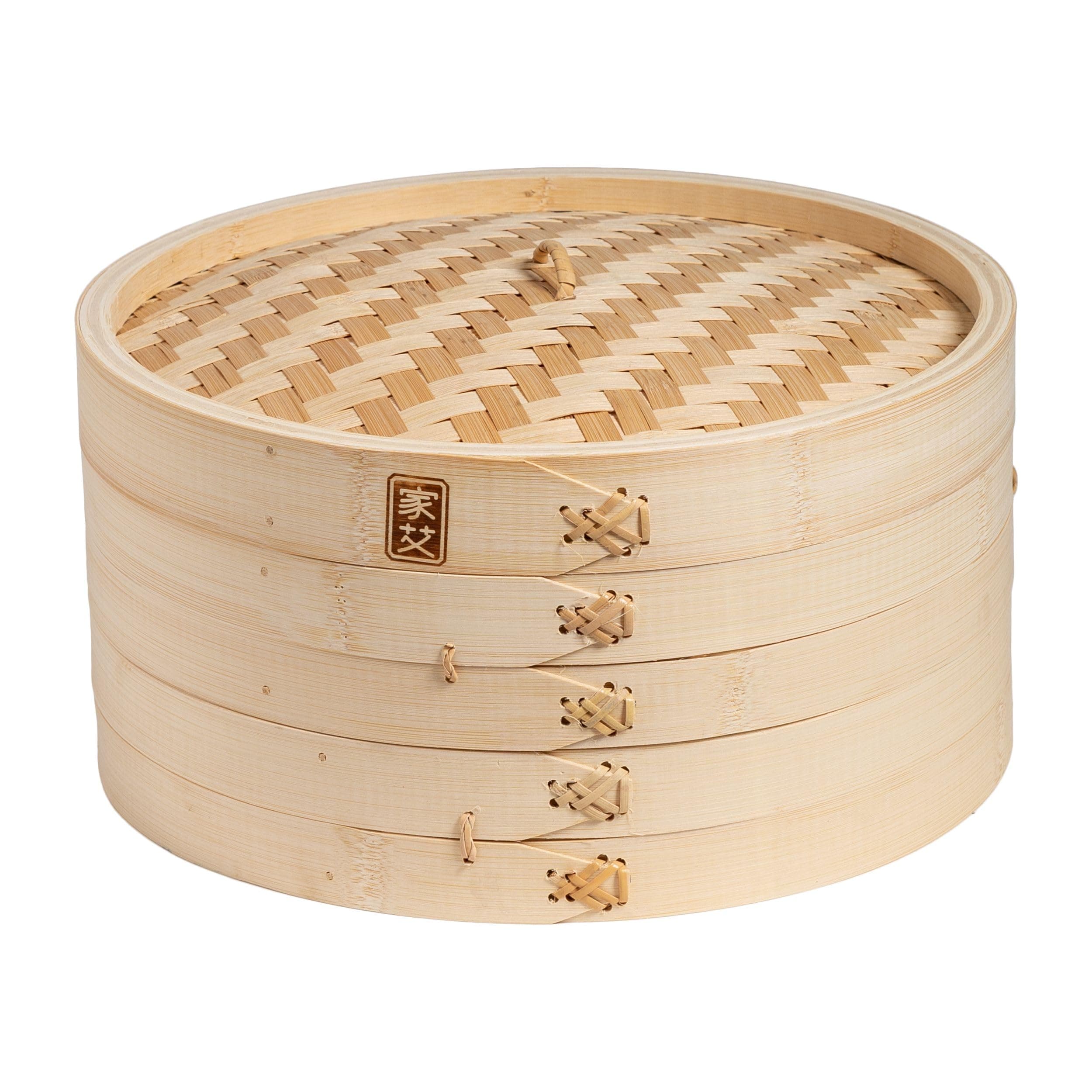 Joyce Chen 2-Tier Bamboo Steamer Baskets, 12-Inch