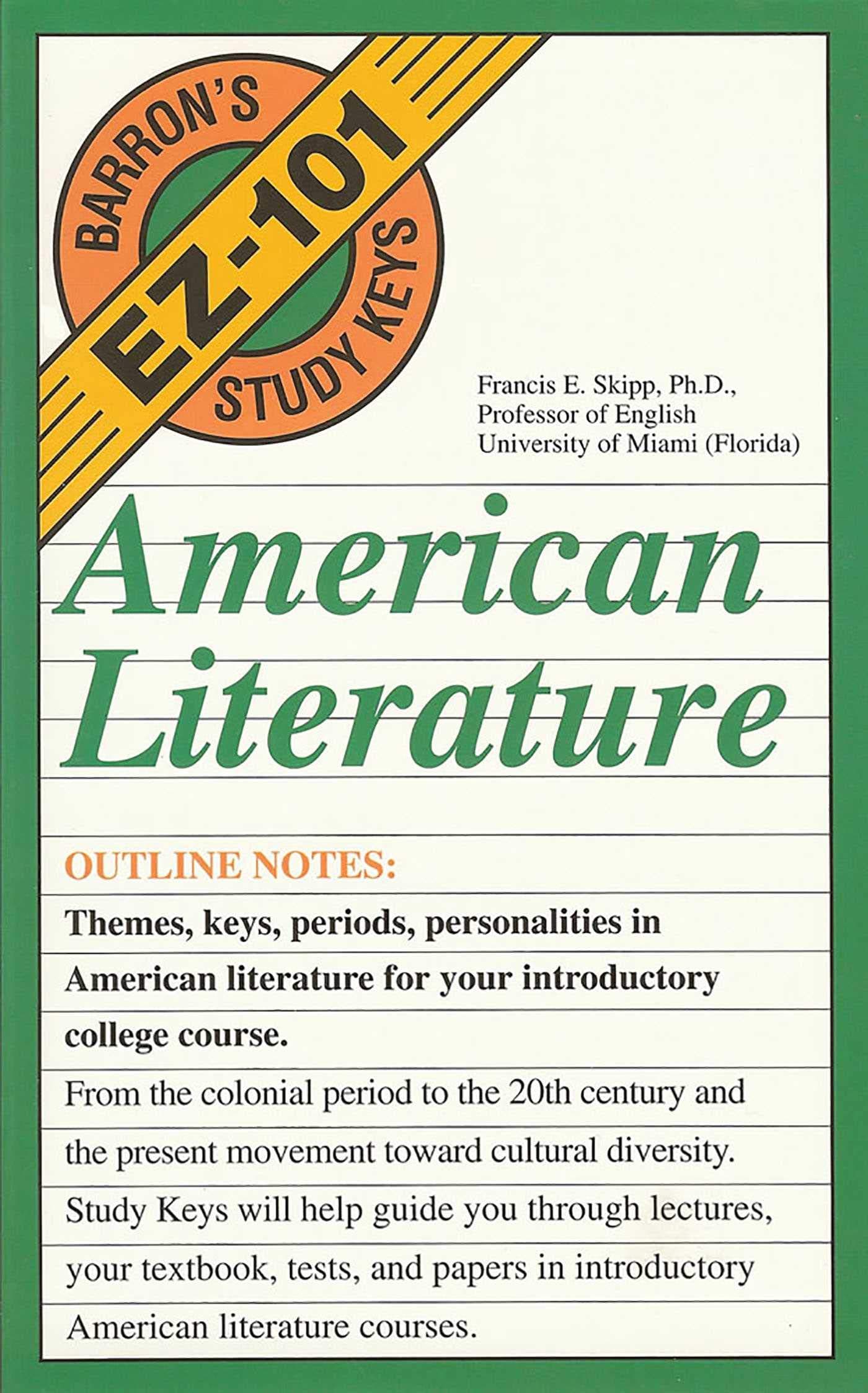 American Literature (Barron's Easy 101 Study Keys)