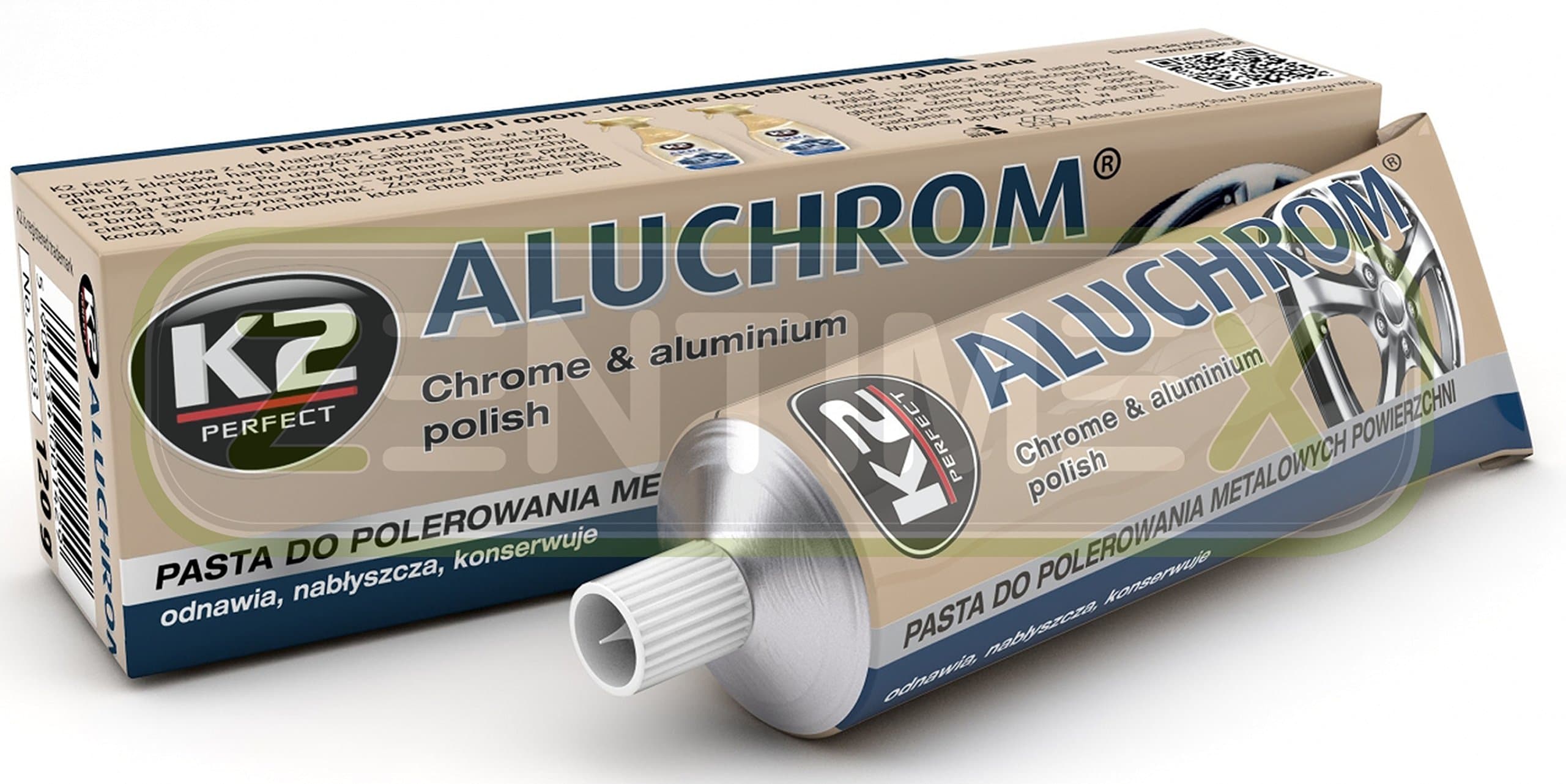 Cleaning paste, polishing paste, care paste, alloy wheel cleaner, alloy wheel maintenance, rim polish, chrome, aluminium, silver, gold, bronze, metal, 120 g