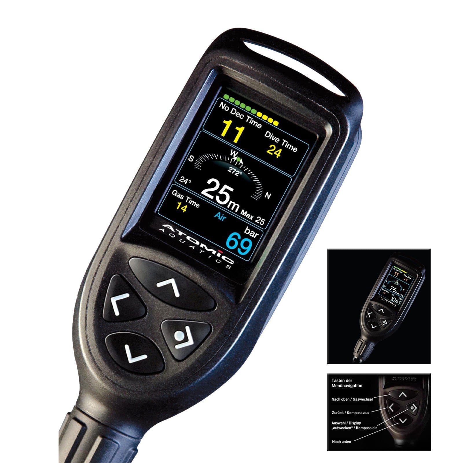 Atomic Aquatics Cobalt 2 Dive Computer with PC Download Kit & Quick Disconnect, Black