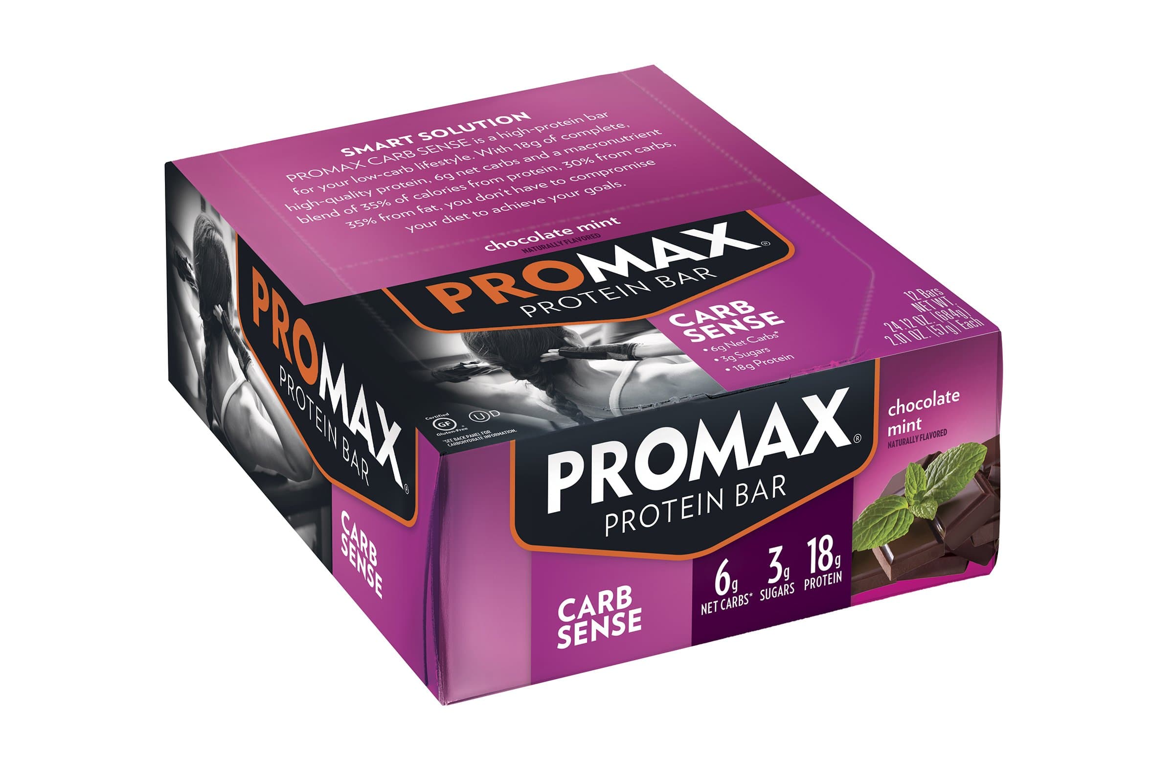 Promax LS Lower Sugar Protein Bar, Chocolate Mint, 12 Count