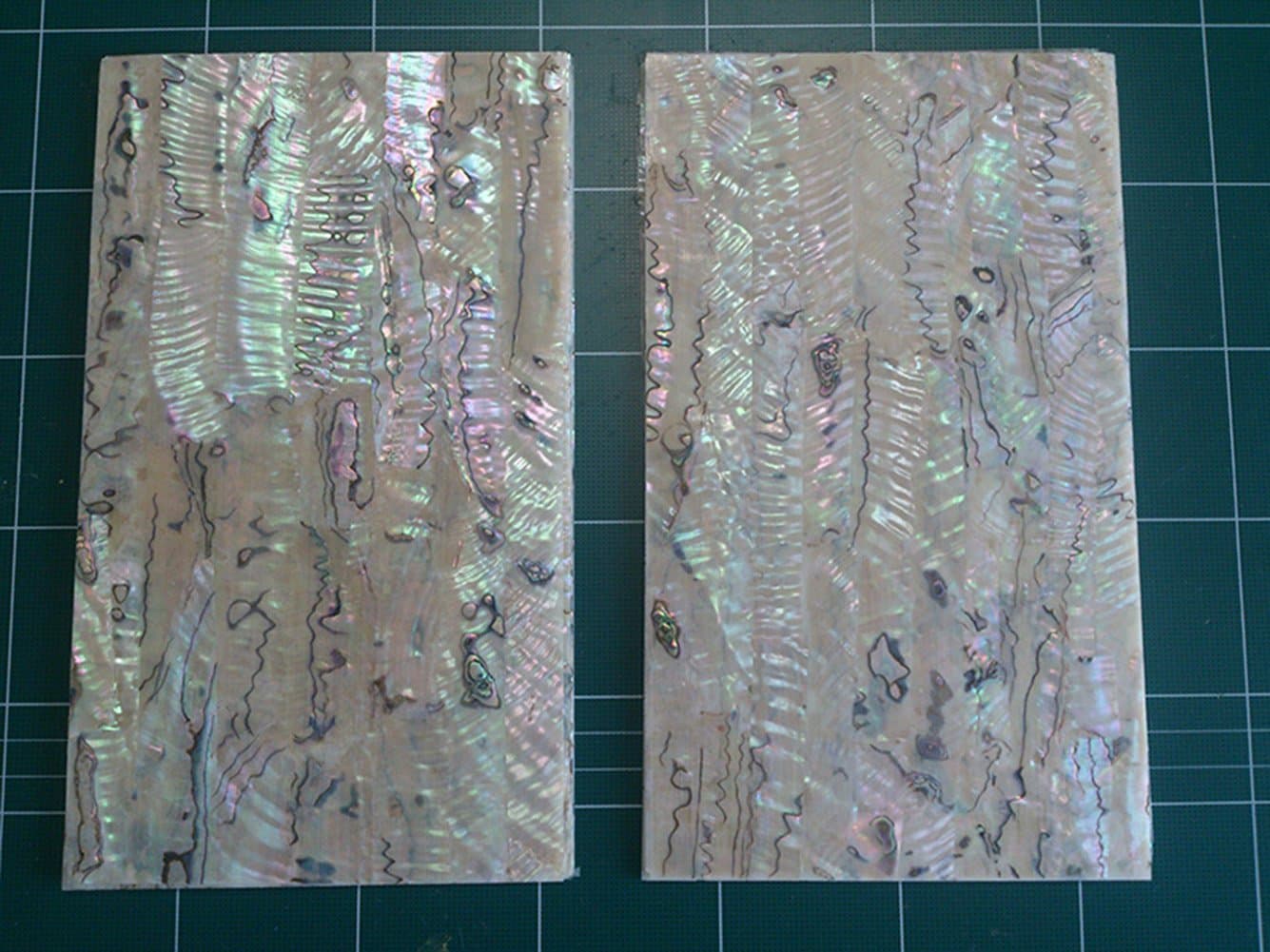 Mexican Green abalone shell inlay veneer sheets 9.5 x 5.5 x 0.006 inch