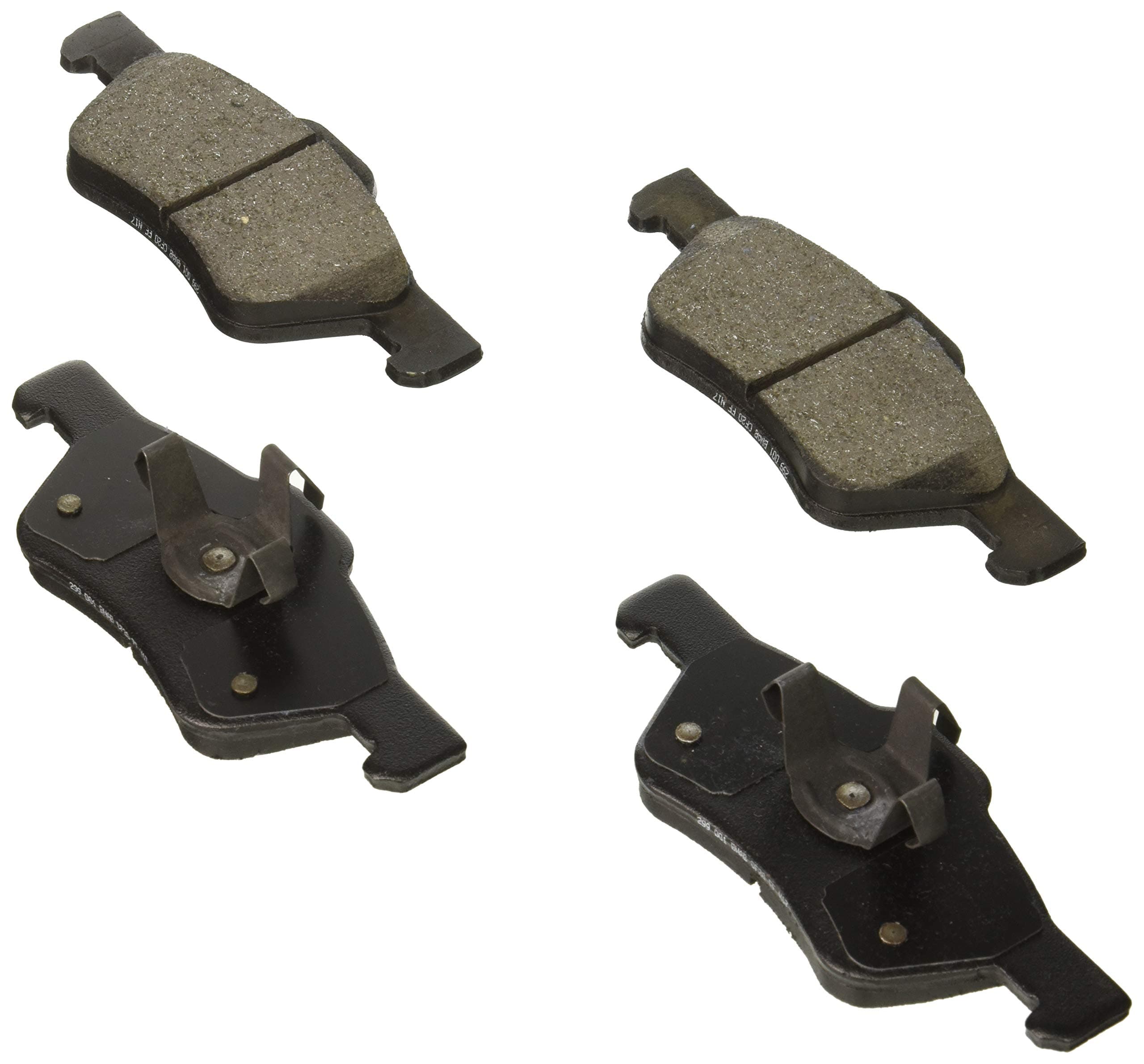 BE1047H Blue Ceramic Disc Brake Pad Set With Hardware - Compatible With Select Ford Escape; Mazda Tribute; Mercury Mariner; FRONT