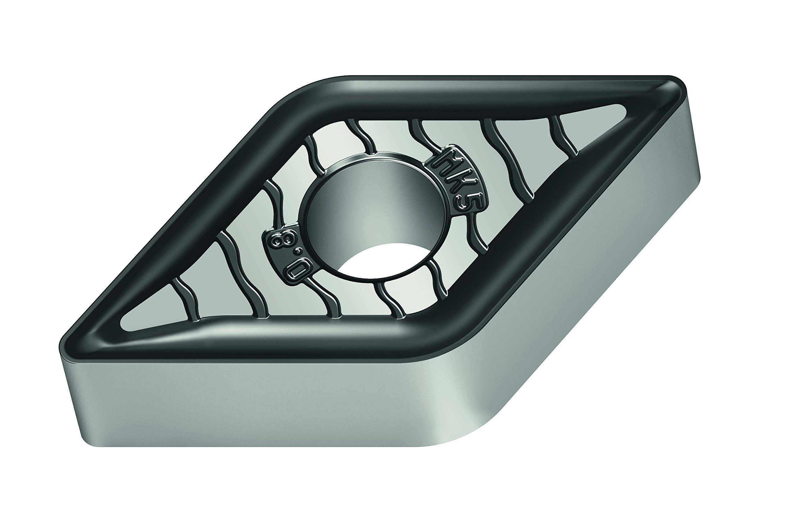 Walter Tools DNMG150412-MK5 WKK10S CVD Coated Solid Carbide Turning Insert, WKK10S Manufacturer Grade, 0.047" Nose Radius, MK5 Chip Breaker, 0.187" Thick (Pack of 10)