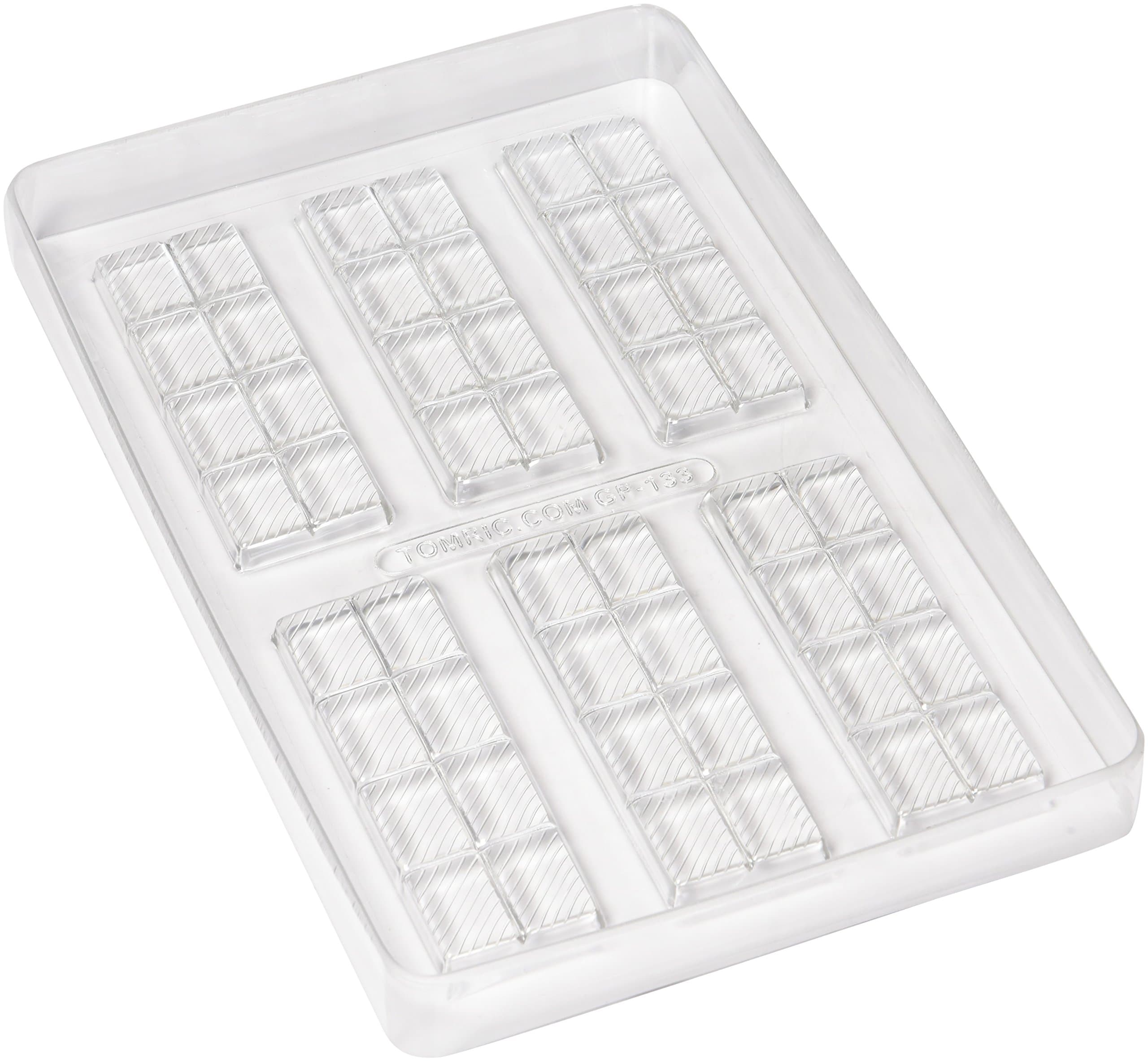 Polycarbonate Bar Mold for Chocolate (Narrow Rectangle Breakup Bar)