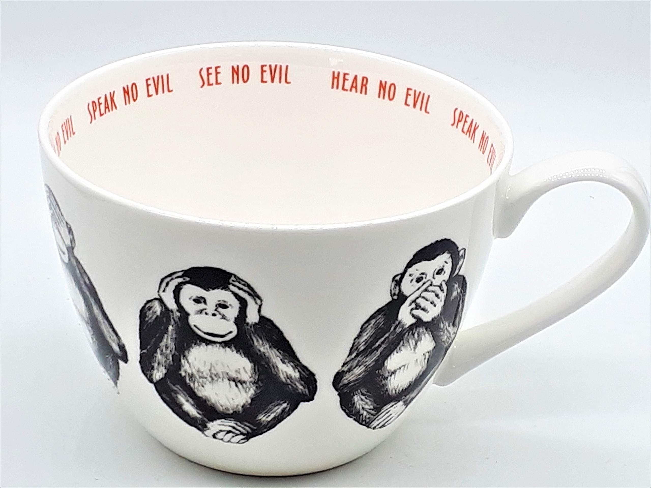 Portobello CM04804 Wilmslow Three Wise Monkeys Mug, Bone China, Multi-Colour by Portobello