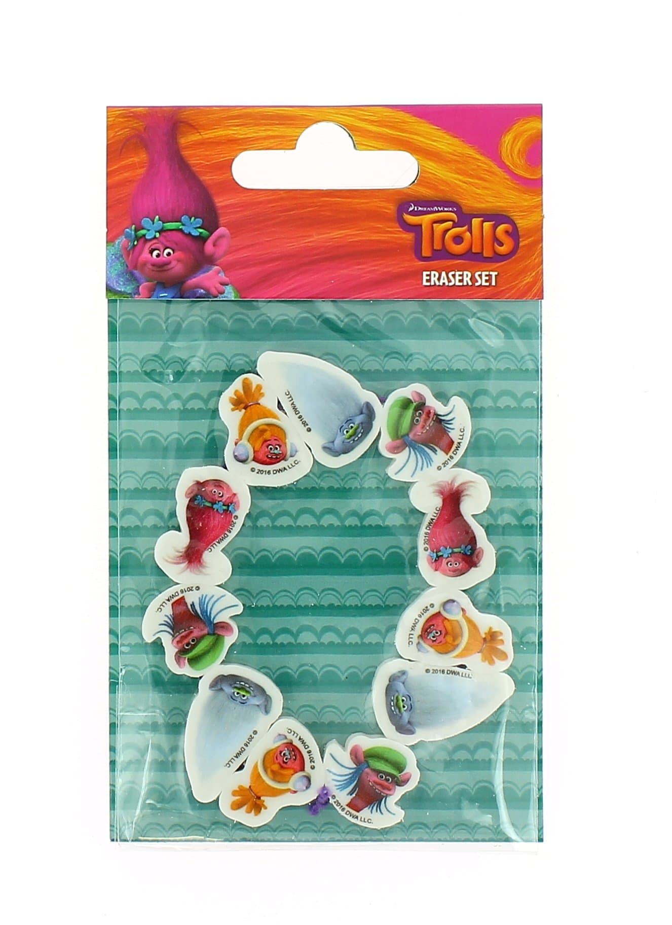 Trolls Movie Eraser Set