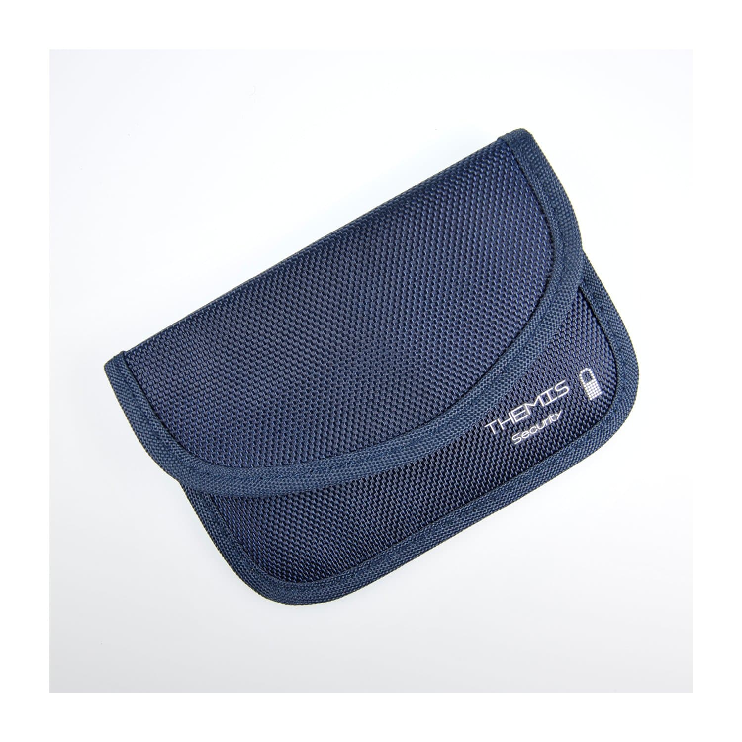 Themis Security GEN3 nylon blue shielding cover for wireless car keys, Keyless Go systems, key cards, 2 compartments with 3 layers of high-quality shielding