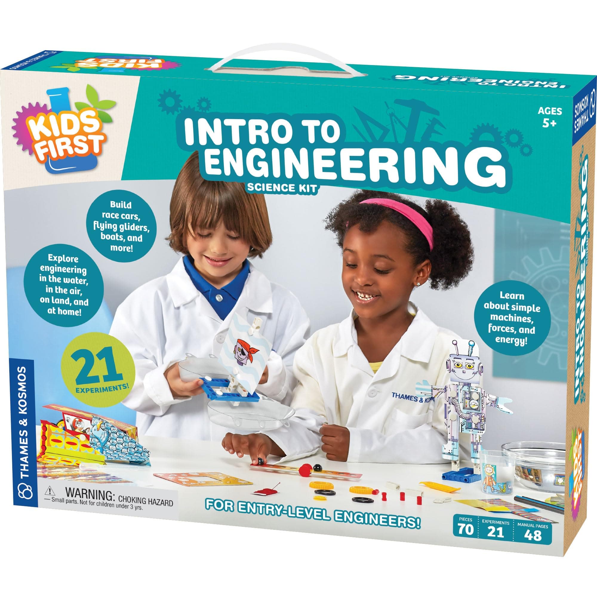 Thames & Kosmos - Kids First: Intro to Engineering - 21 Experiments - STEM Kit Level 2 - Science Kit for Kids Ages 5+ - 567002