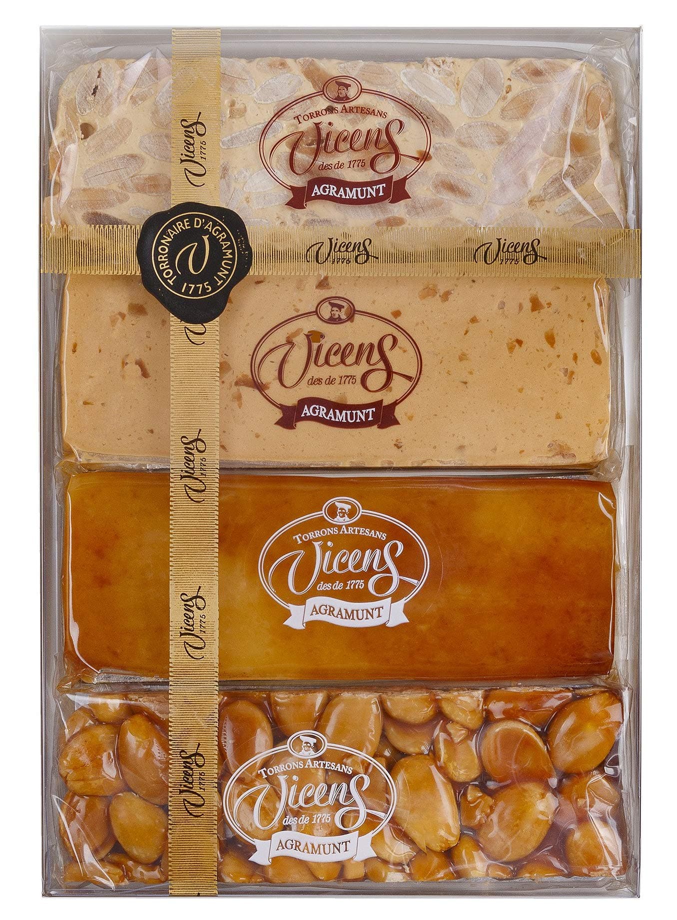 Turrón Tasting Gift Box by Vicens - 4 Medium Bars