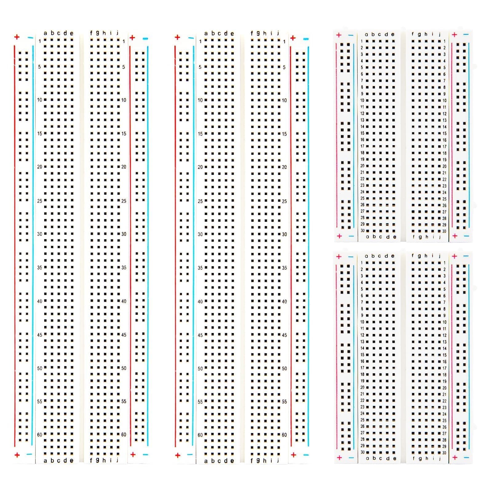 2PCS 830 Point & 2PCS 400 Point Breadboard Kit Solderless Breadboards for Arduino Bread Boards Electronics for Circuits Projects Prototype Board
