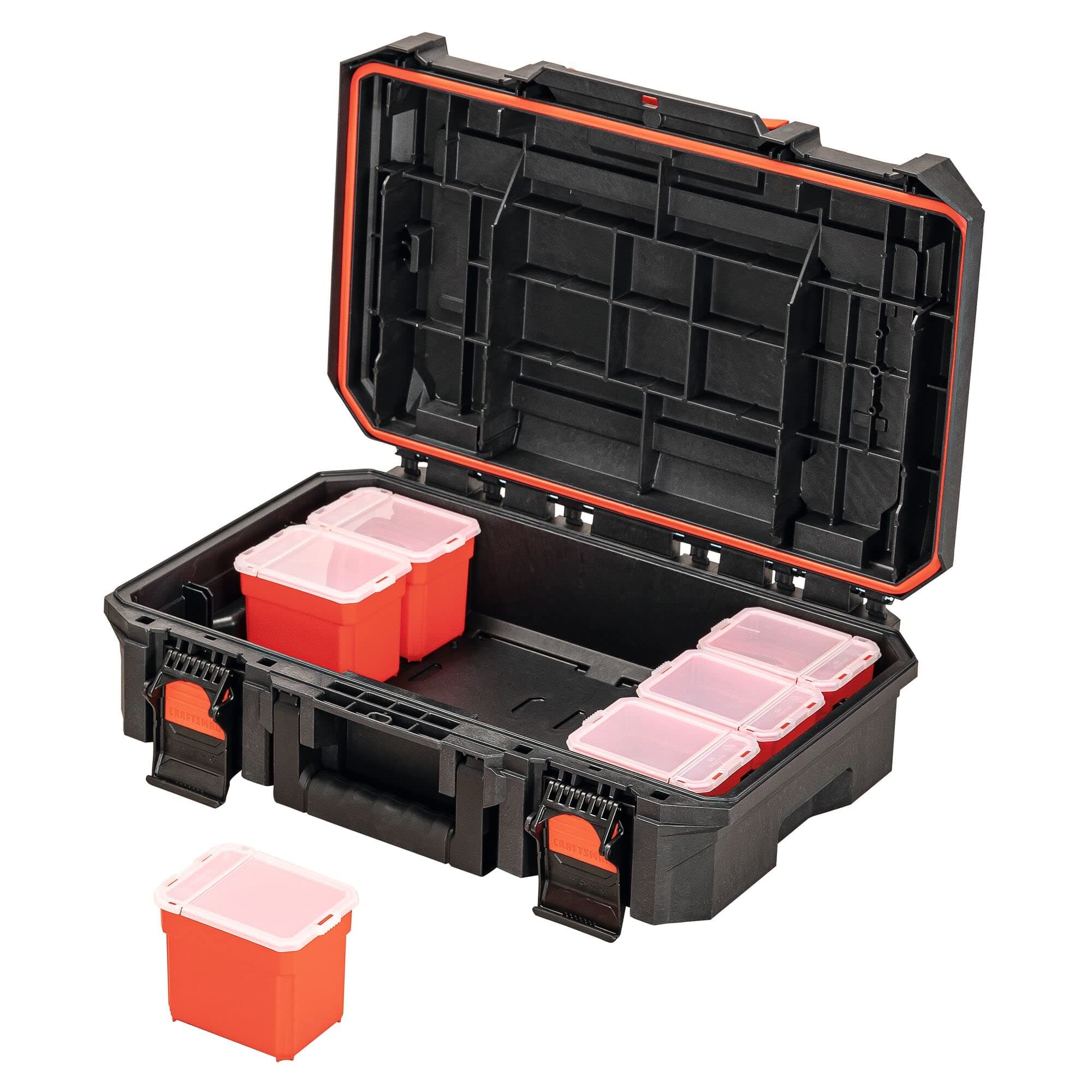 CRAFTSMAN TRADESTACK System 21.625-in Tool Box, Black, Structural Foam, Lockable (CMST21415)