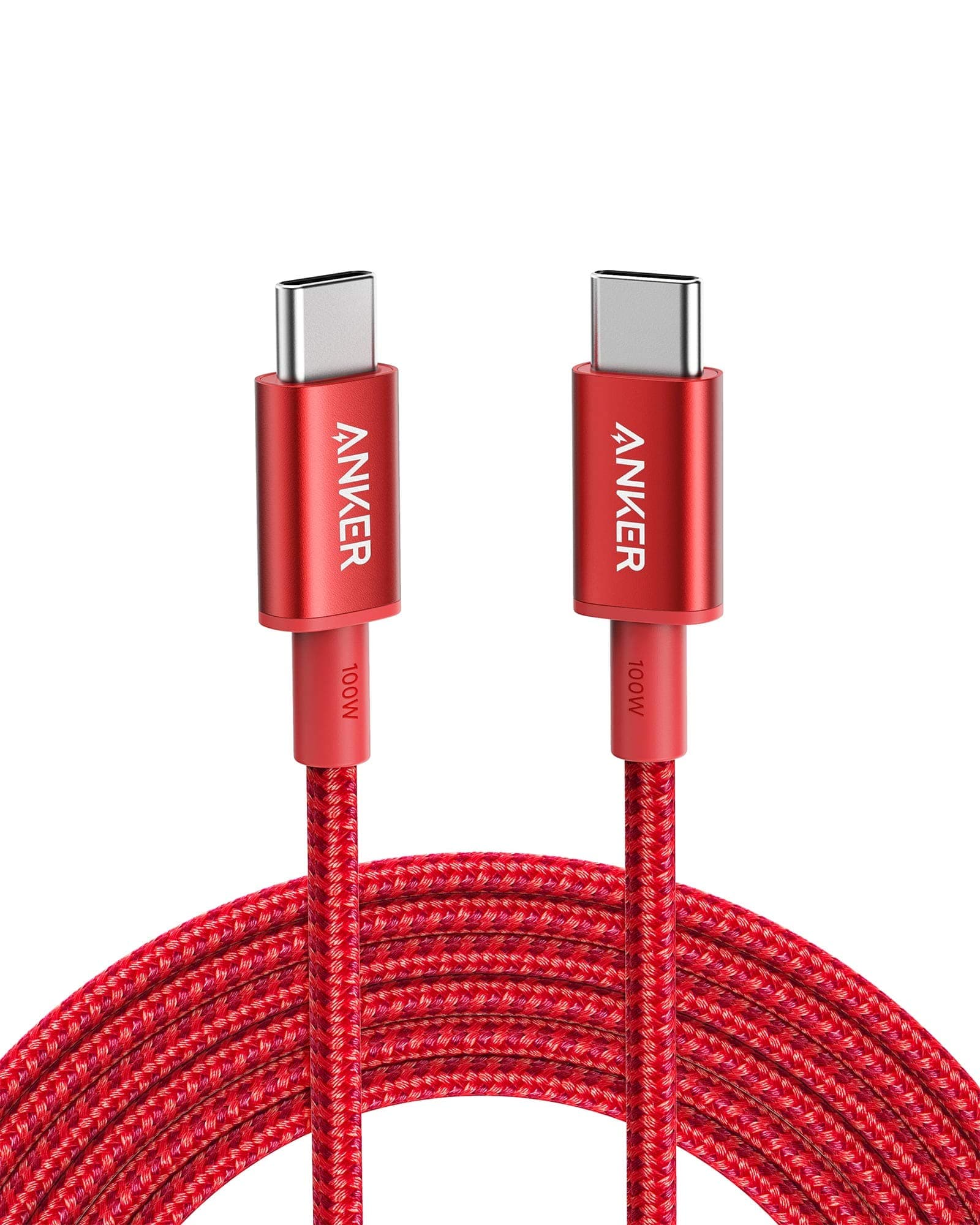 Anker USB C to USB C Cable, Type-C Charging Cord Fast Charge(10FT,100W), for iPhone 17/16 Series, MacBook and More(Red)