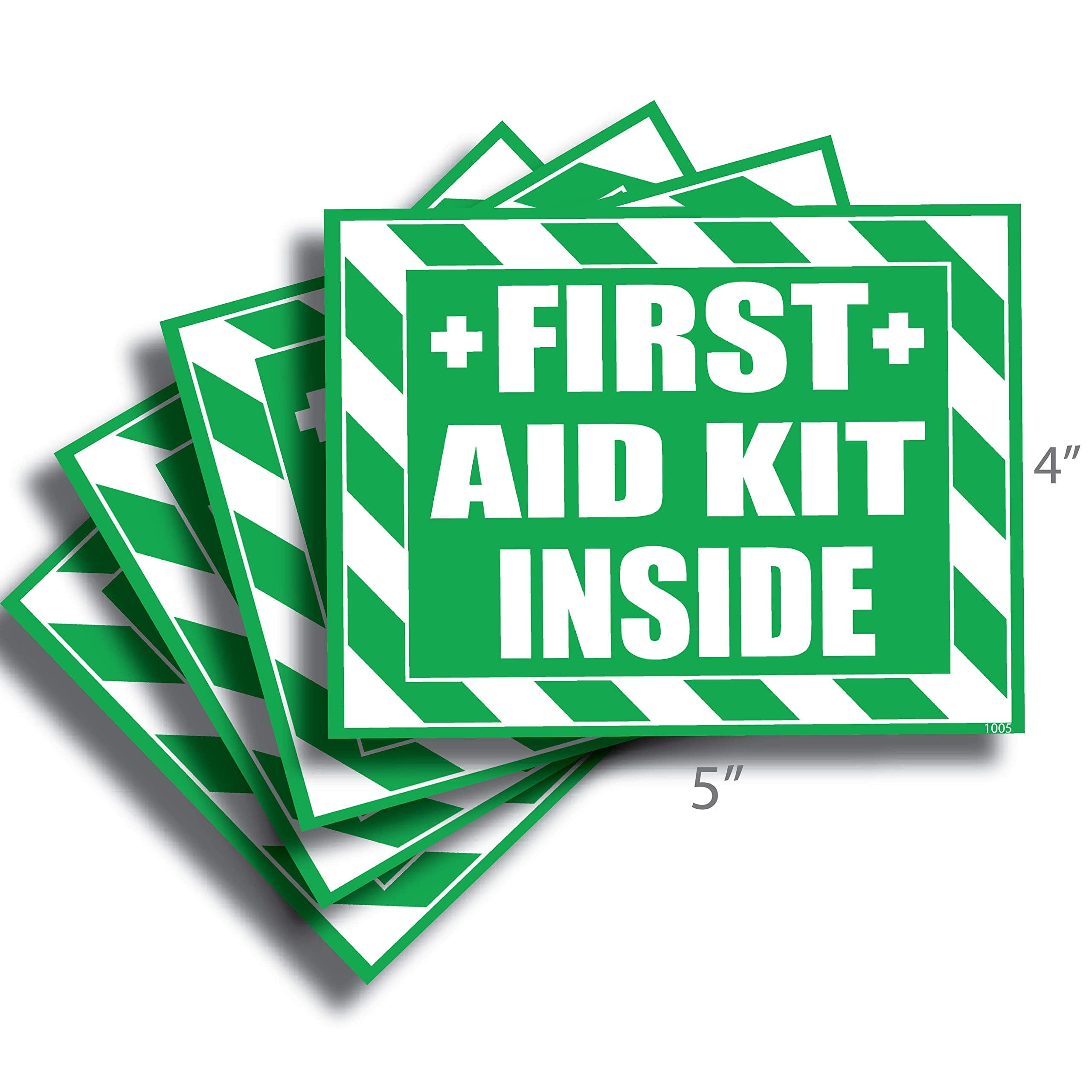 Wrapco First Aid Kit Inside Sticker, Decal, Self Adhesive Vinyl Sign For Trucks or Equipment