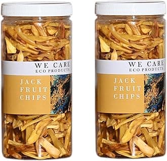 We Care Eco Products Kerala Fresh Homemade Jackfruit Chips Fried In Coconut Oil| Chakka Chips | (440 grams)