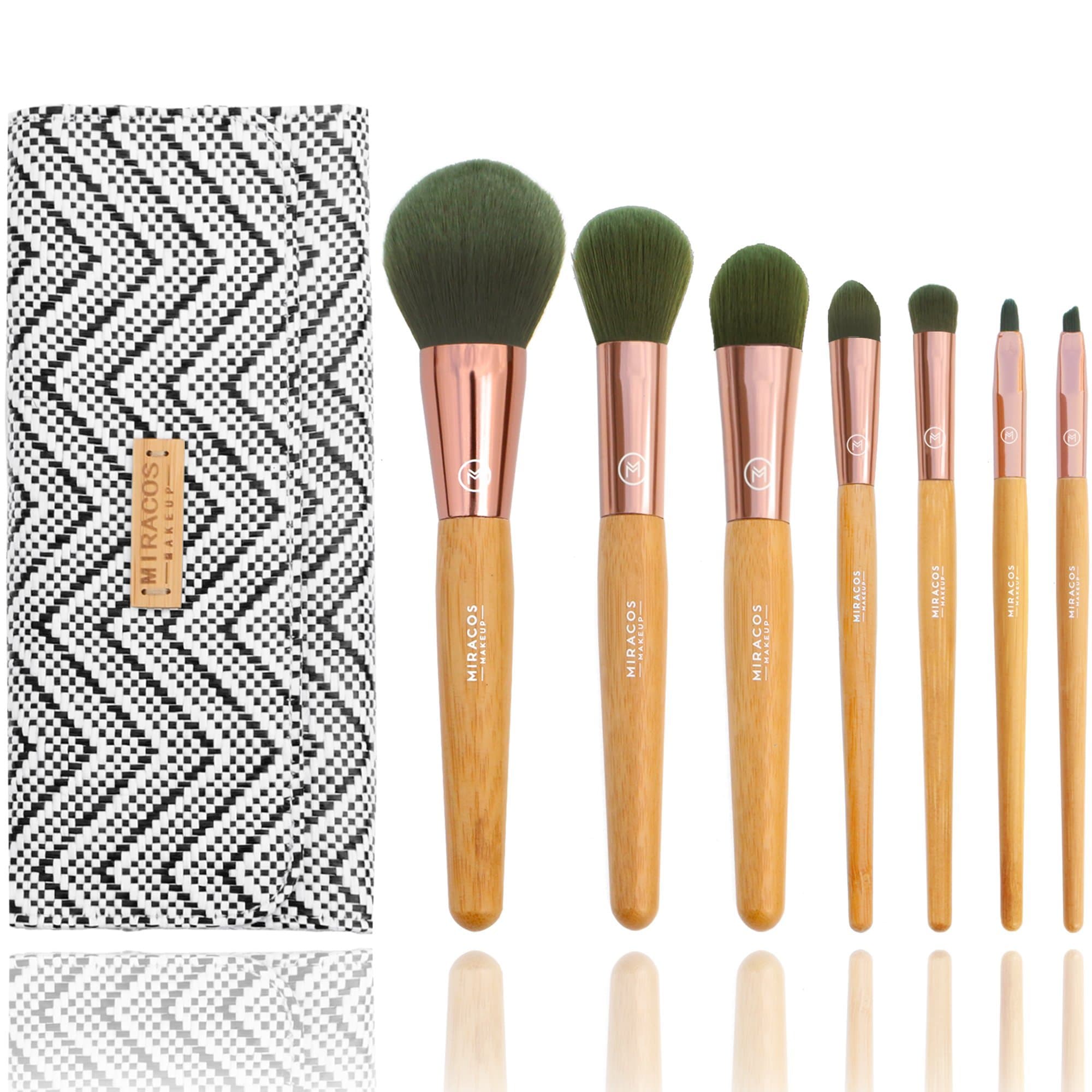 Makeup Premium Cosmetic Face Makeup Brushes Set with Bag 7 Pcs - Synthetic Hair