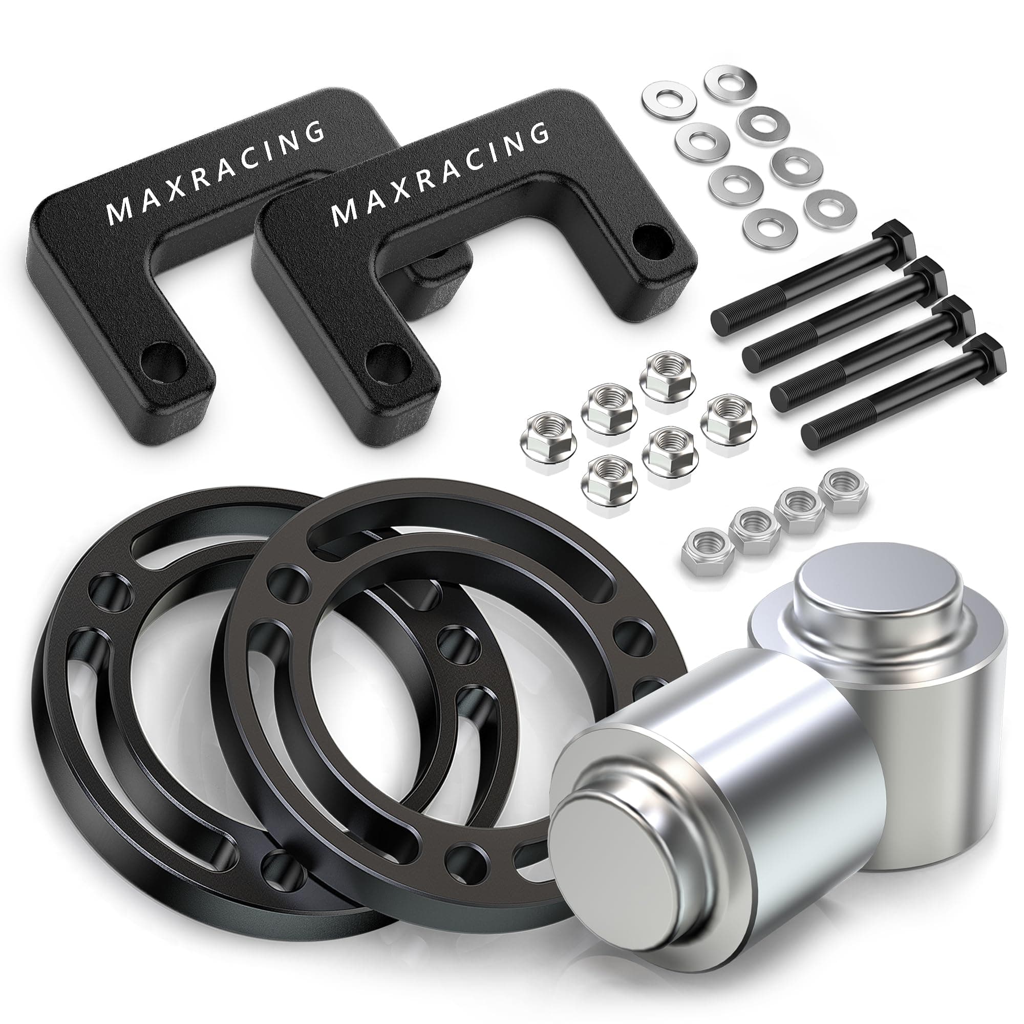 MAXRACING 3" Front + 3" Rear Leveling Lift Kit Compatible with 2007-2020 Chevy Tahoe / 2007-2020 Chevy Suburban 1500/2007-2013 Chevy Avalanche 1500/2000-2020 GMC Yukon 1500 4WD/2WD