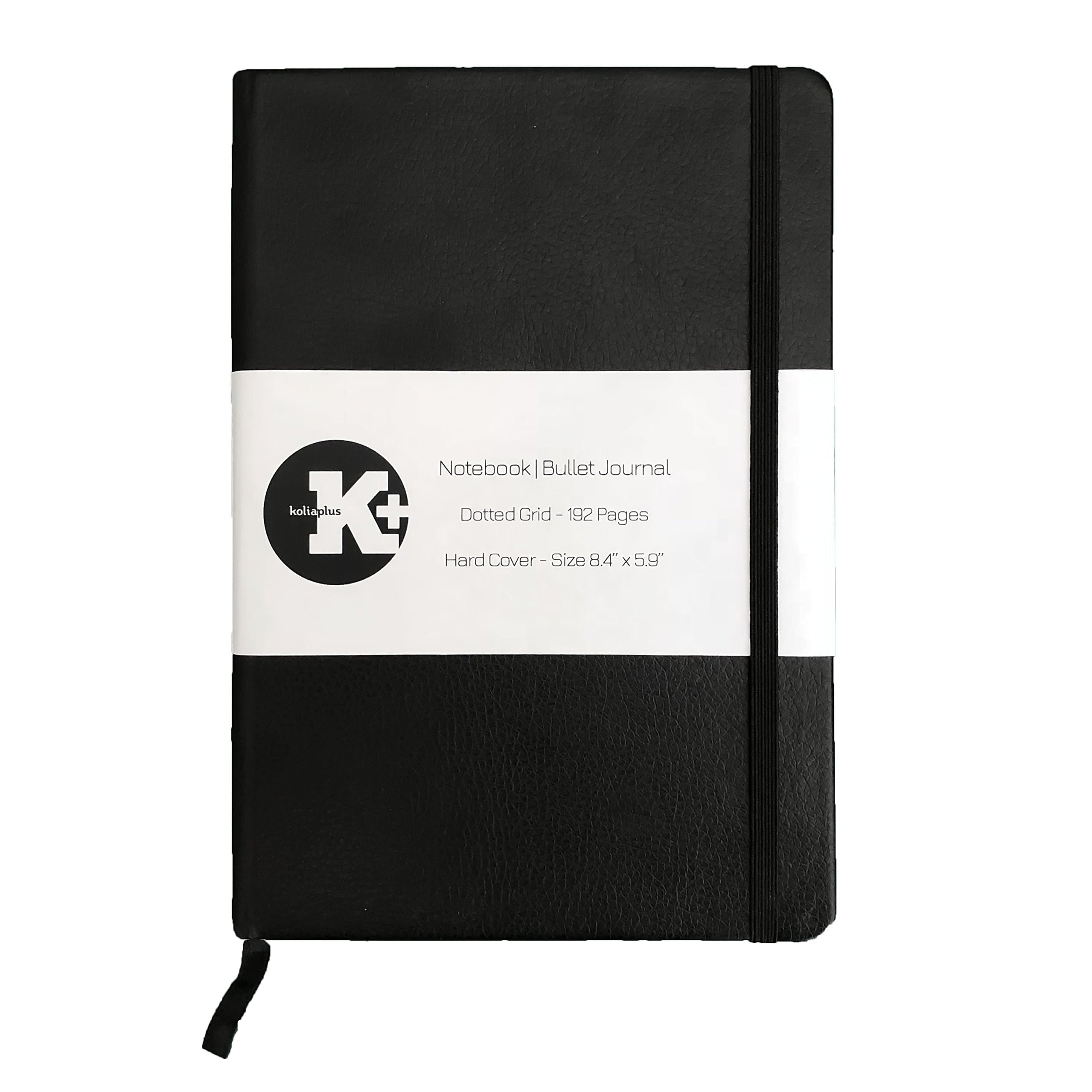 Hardcover Notebook - Bullet Journal by Kolia Plus - Dotted Grid Paper 192 Pages - Size 8.4" x 5.9"