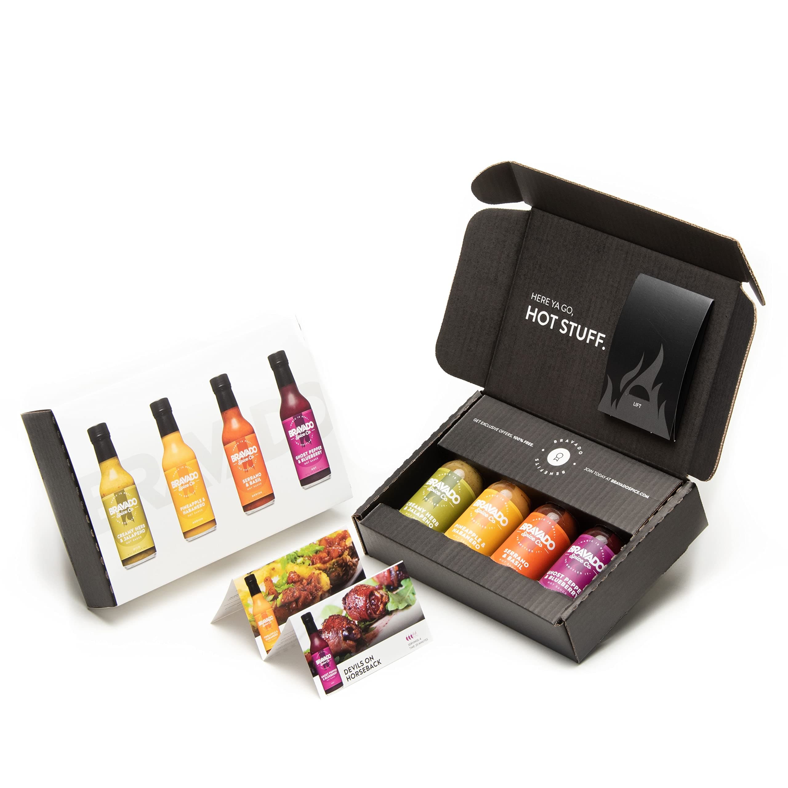 Four Pack Bundle By Bravado Spice FEATURED ON HOT ONES Gluten Free, Vegan, Low Carb, Paleo Hot Sauce All Natural 5 oz Hot Sauce Bottle Award Winning Gourmet Hot Sauce