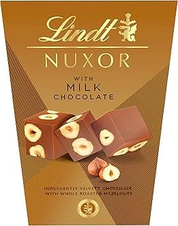 Nuxor Milk Chocolate Ganache with Whole Roasted Hazelnuts – 150g – Mothers Day, Easter, Gift or Sharing Box – Luxury Swiss Chocolate