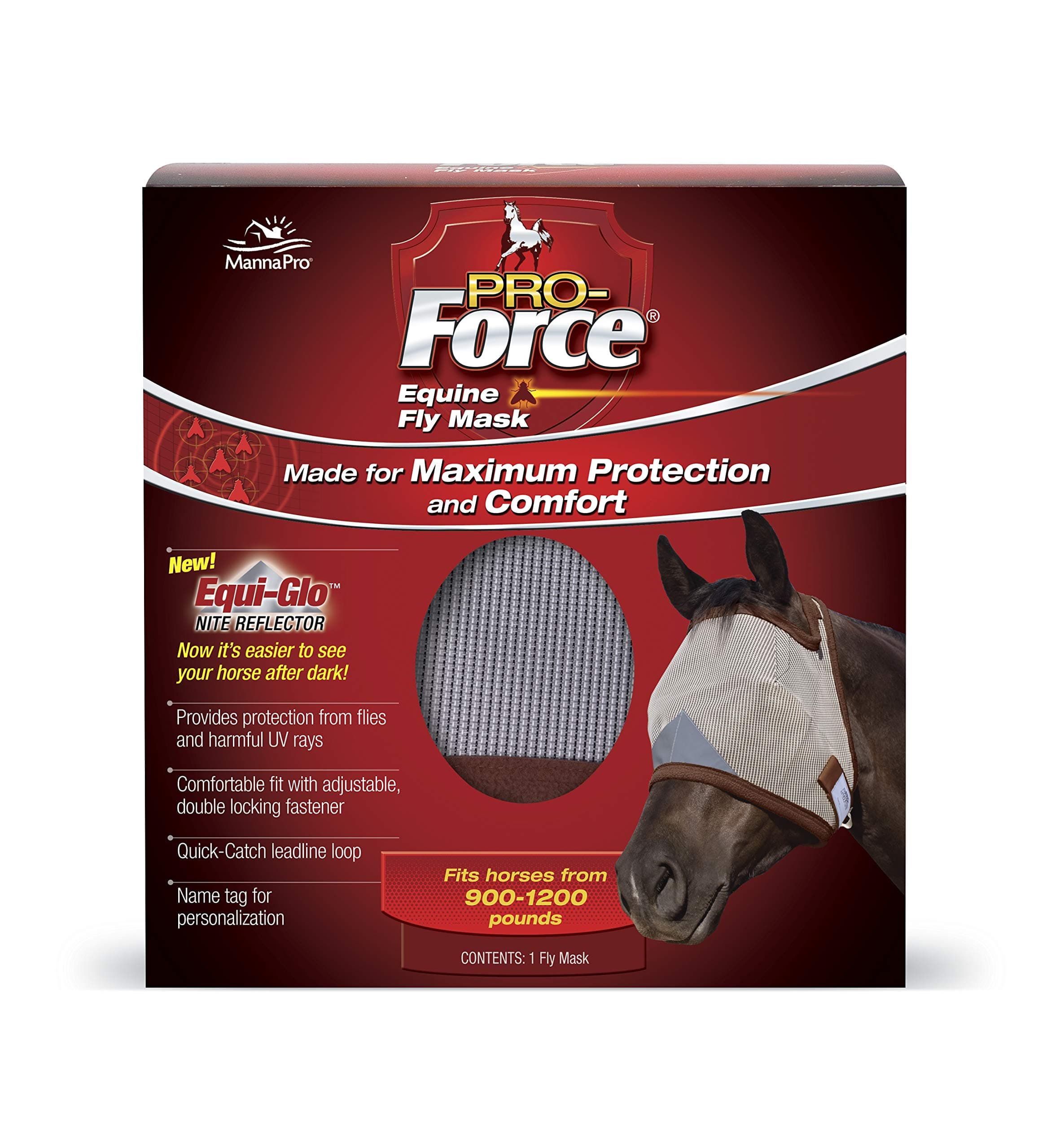Manna Pro Pro-Force Equine Fly Mask Without Ears