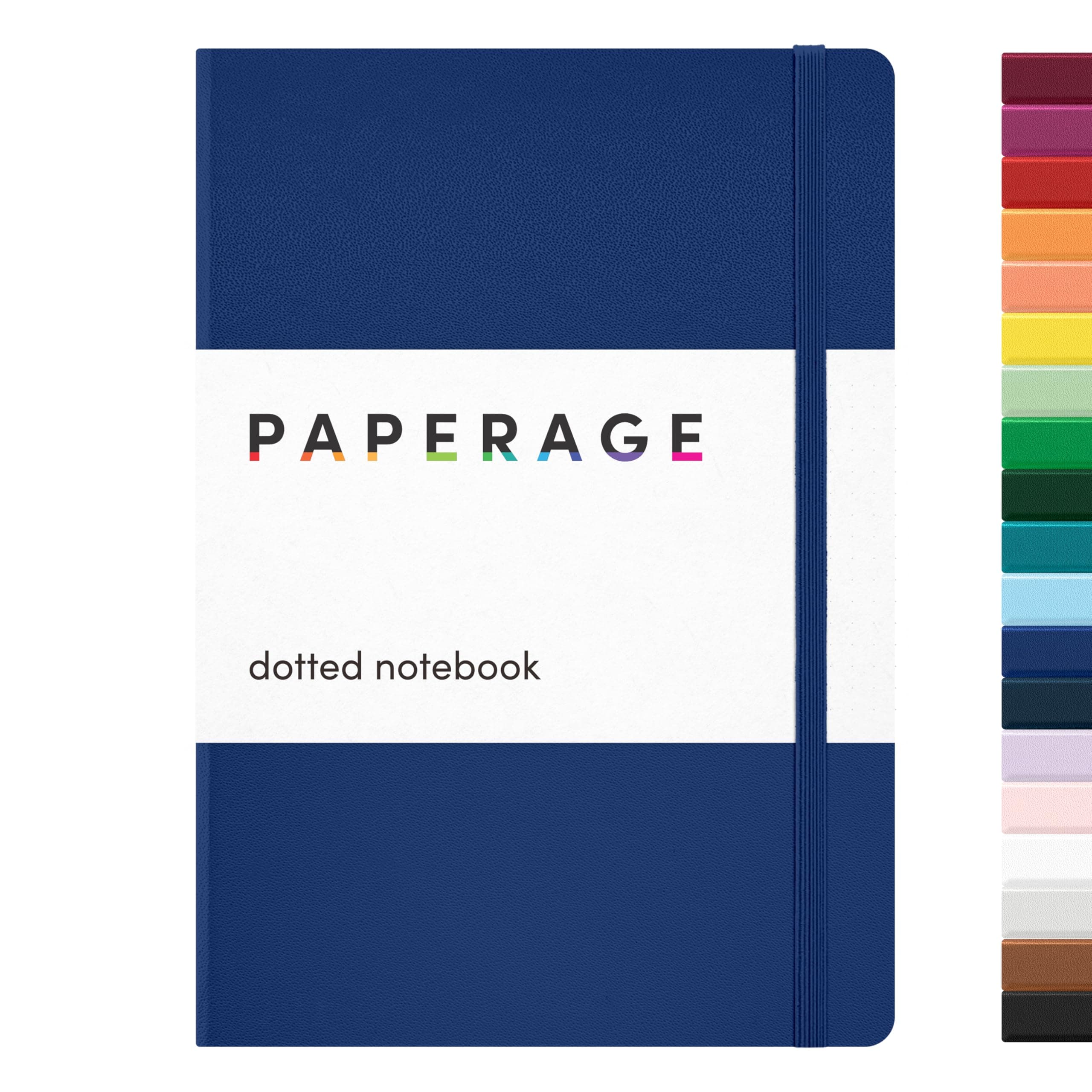 PAPERAGE Dotted Journal Notebook, (Royal Blue), 160 Pages, Medium 5.7 inches x 8 inches - 100 GSM Thick Paper, Hardcover