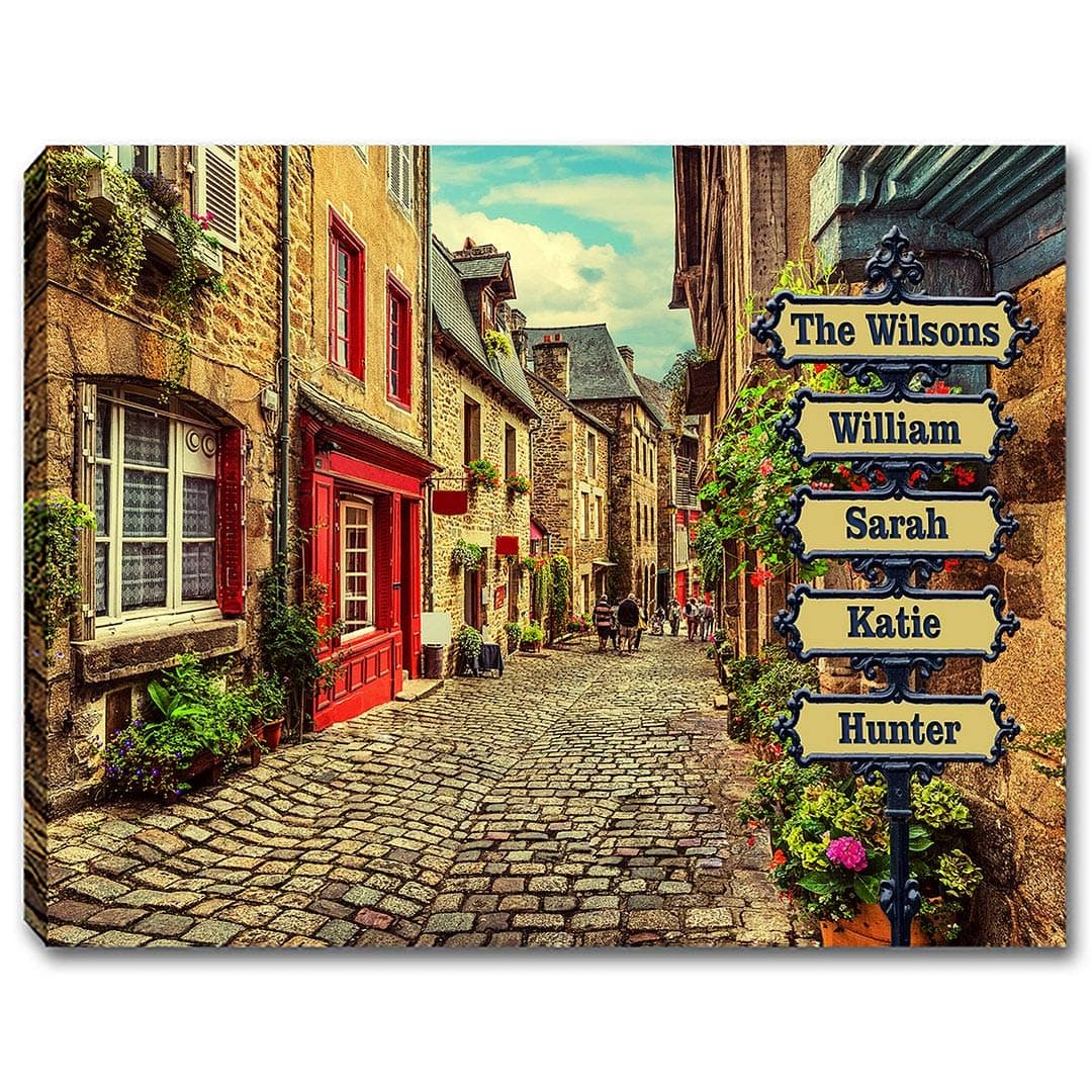 J Edgar Cool Personalized Custom Name Gallery Wrapped Canvas Sign Wall Art Prints – Fancy Street Sign 11" x 14"