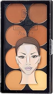 3D Powder Contour Palette Medium Dark Define your cheekbones, perfect your nose, and sculpt your jawline