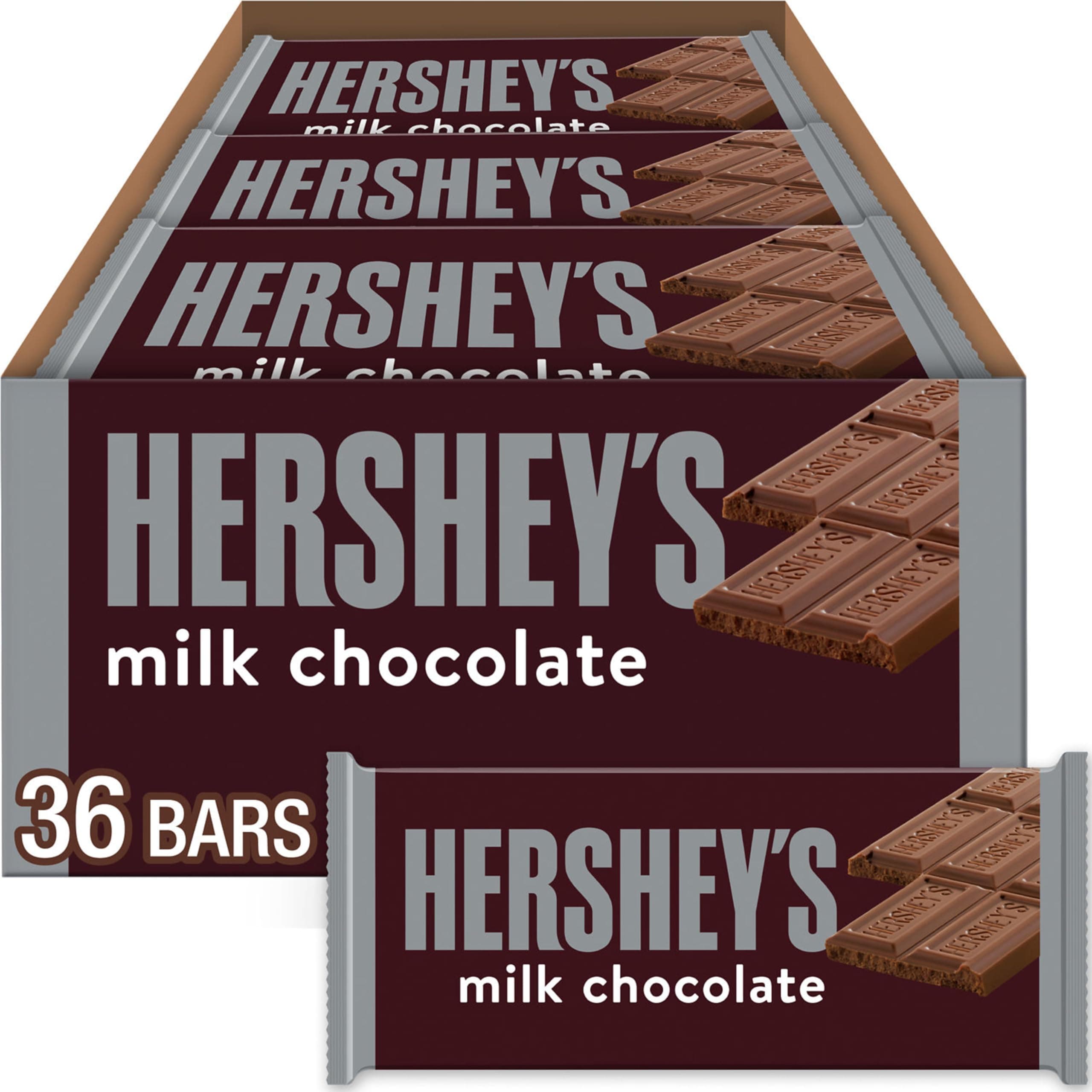 Milk Chocolate Candy Bars, 1.55 oz (36 Count)