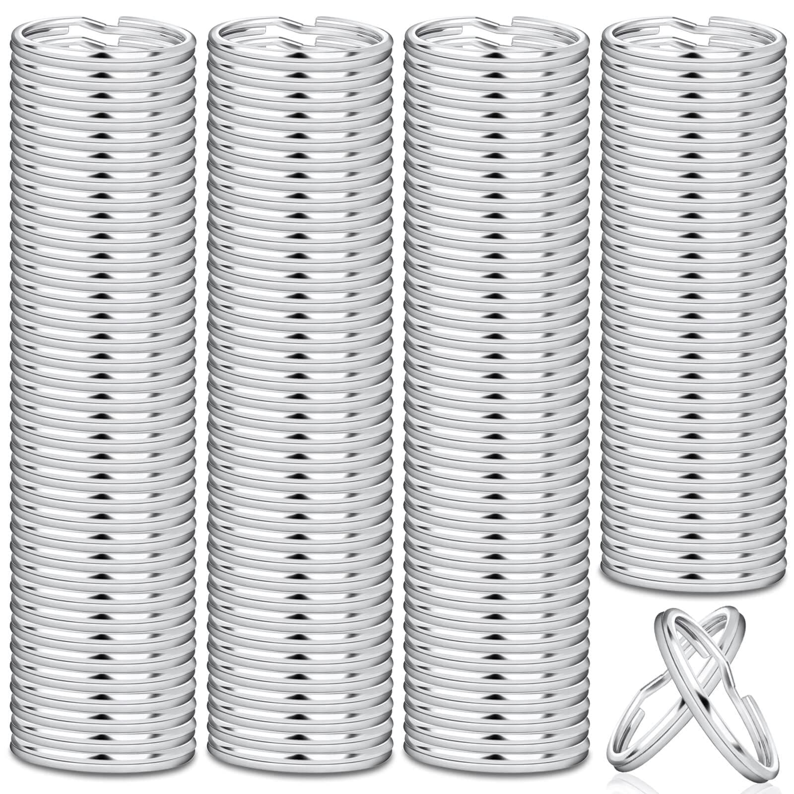 200Pcs Split Key Rings Bulk for Keychain and Crafts (25mm)