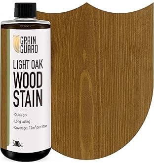 Wood Stain Water Based | Light Oak | 500ml | Interior Furniture Stain | Light & Dark Stains | Eco-Friendly & Non-Toxic Wood Dye | Easy Application | Quick Dry & Low Odour
