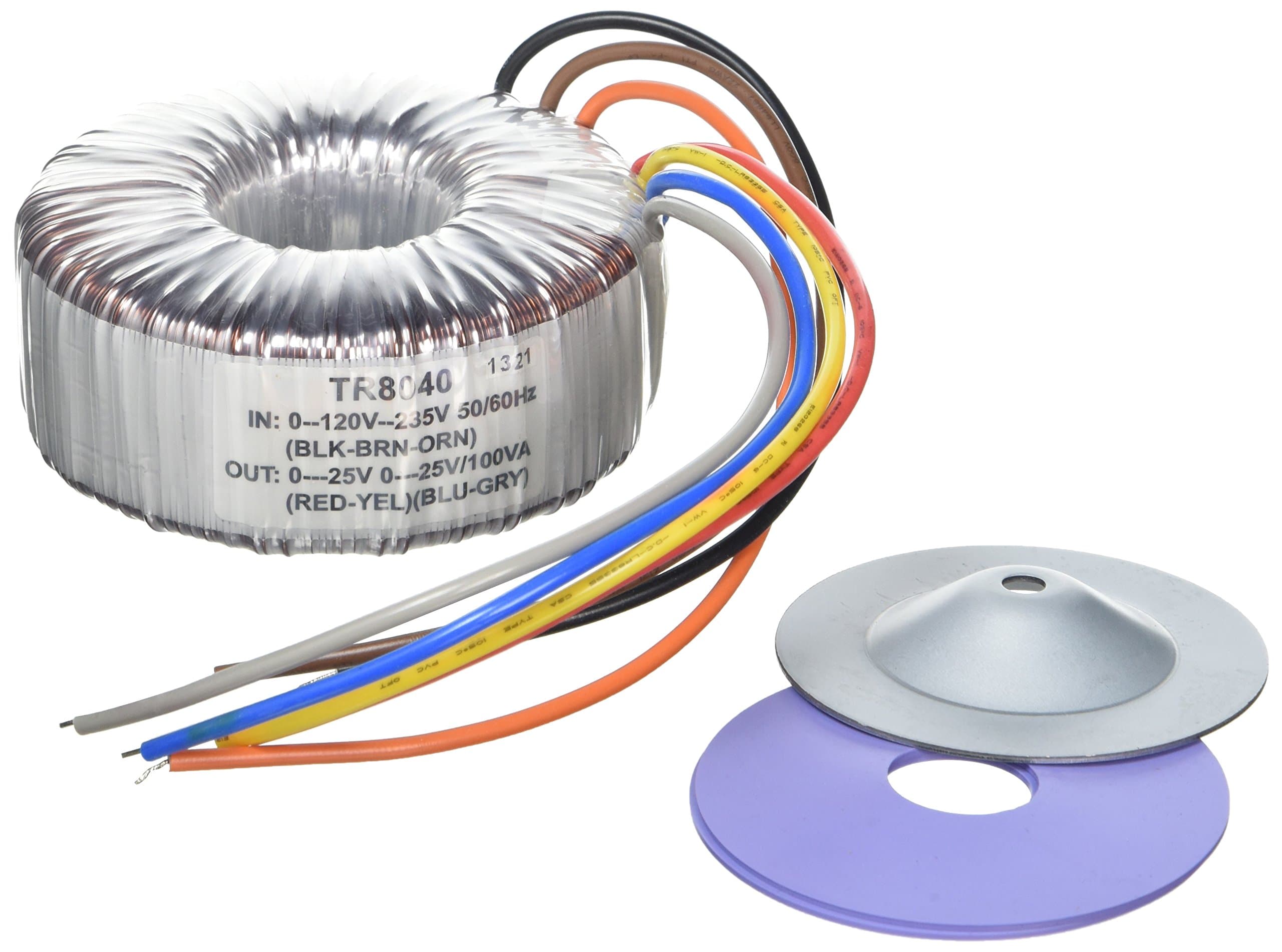 123012 Toroidal Transformer, 100VA, 2 X 25 V