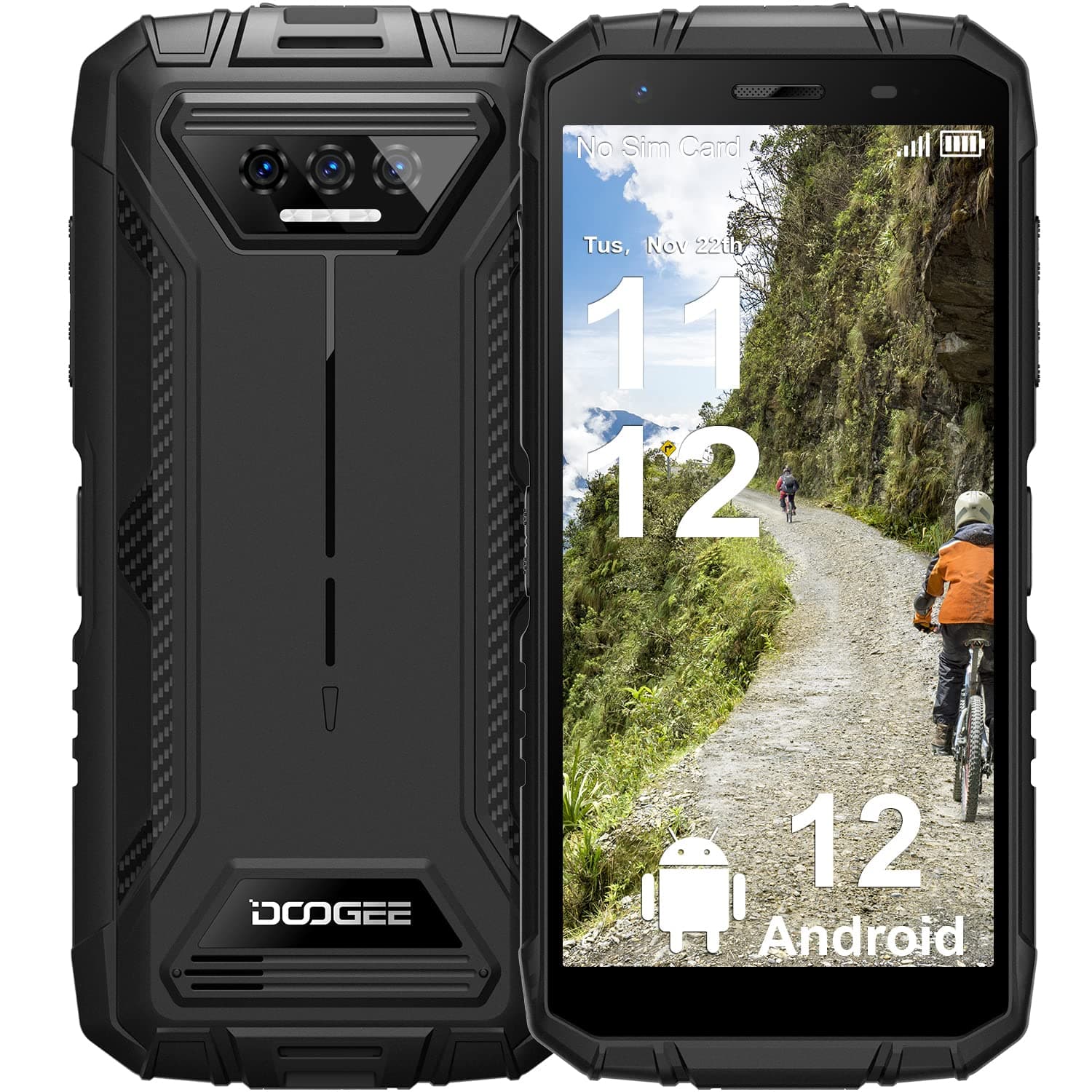 DOOGEE S61 (2022) Rugged Smartphone, 6GB+64GB Octa-core Android 12 Phone, 20MP Night Vision Camera