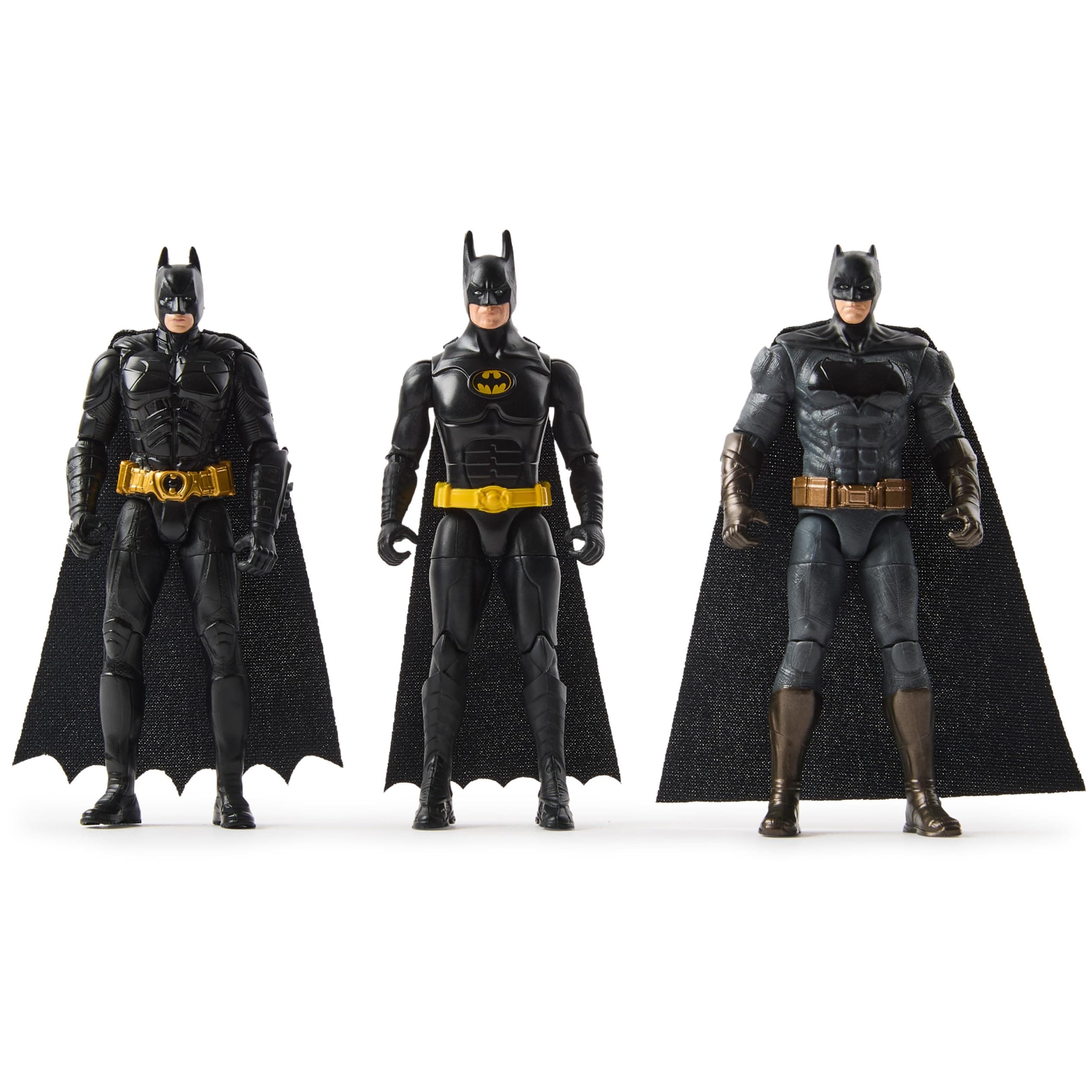 DC Comics, Batman 85th Special Edition Batman Action Figures 3-Pack, 4-inch, 85th Anniversary Collectible Kids Toys for Boys and Girls Ages 3 and Up