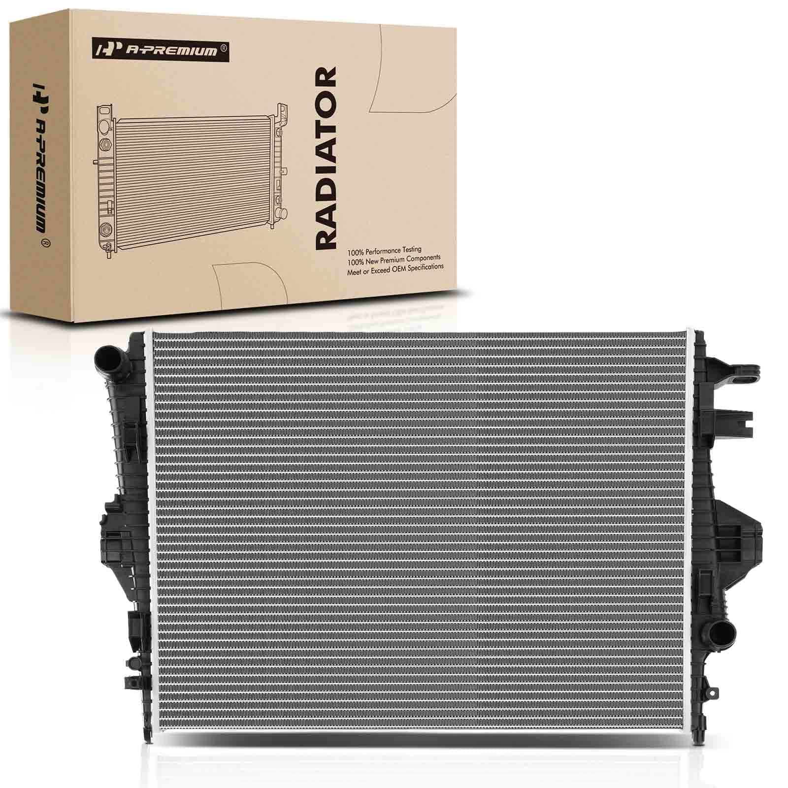 A-Premium Engine Coolant Radiator Assembly Compatible with Porsche Cayenne 2011-2018 & Volkswagen Touareg 2011-2017, 3.0L 3.6L