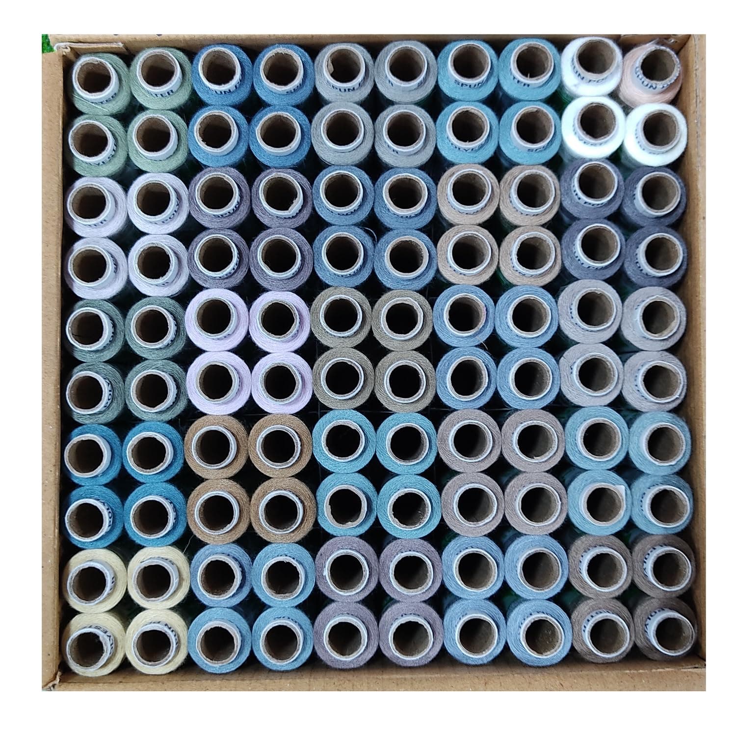 TOREX 100% High Tenacity Spun Polyester Sewing Thread 100 Tubes (25 Shades 4 Tube Each) Sewing Threads Spools with Fast Colour Design (3PLY-150M-S1) Safari Multicolored