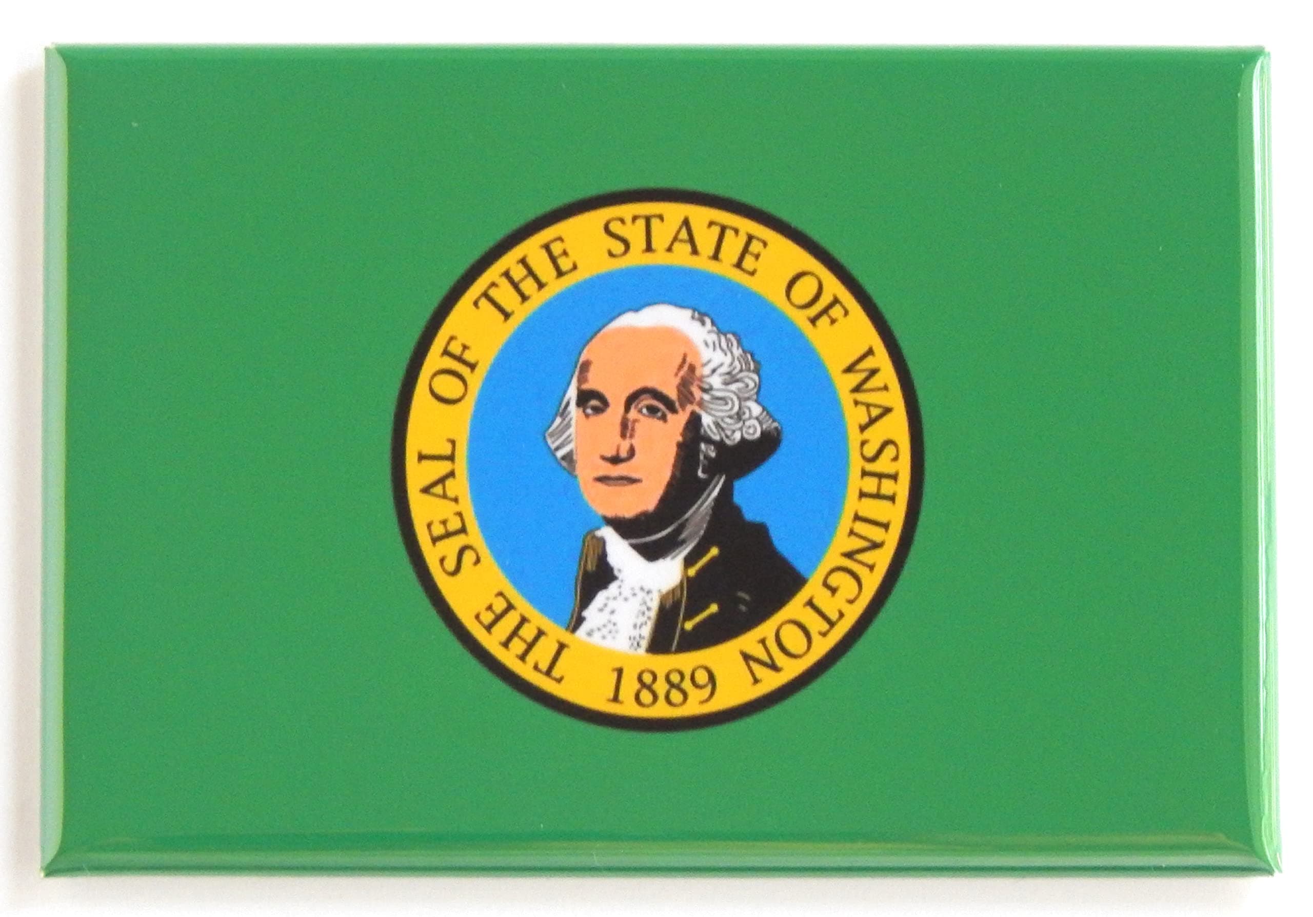 Washington State Flag Fridge Magnet (1.75 x 2.75 inches)