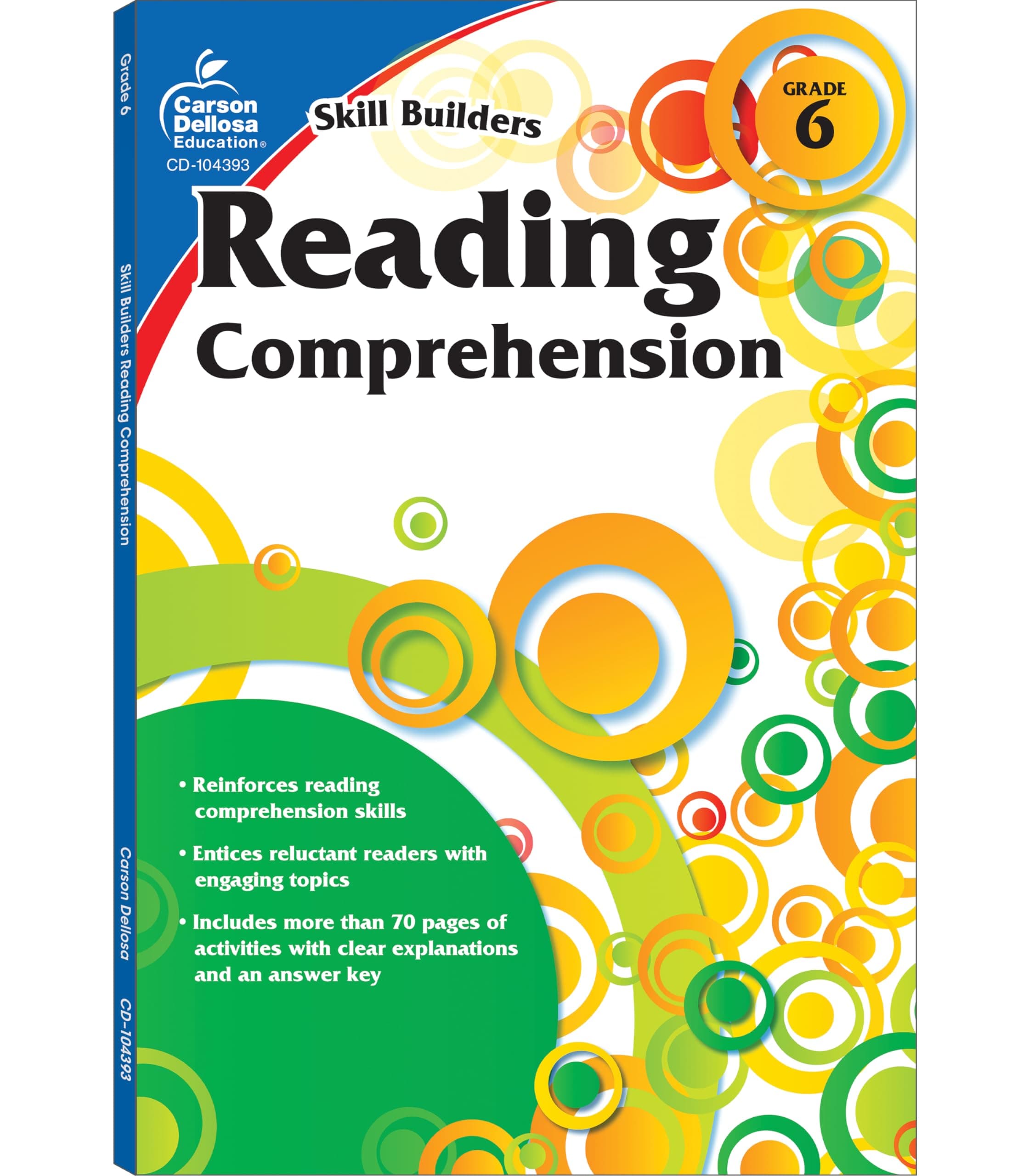 Carson Dellosa Skill Builders Reading Comprehension 6th Grade Workbook, Fiction and Nonfiction Passages, Puzzles, and More, Classroom or Homeschool Curriculum