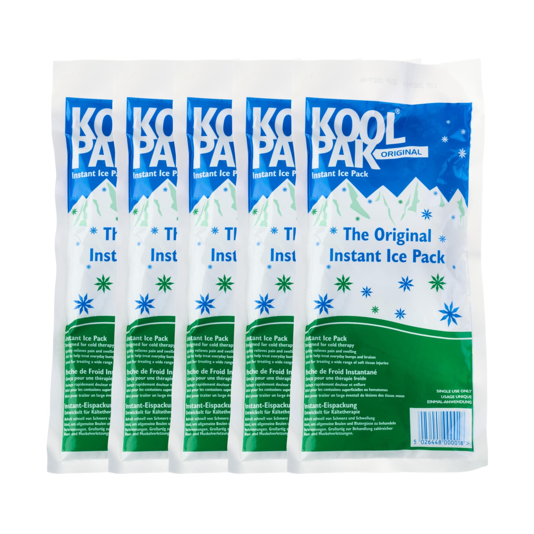 5 x Instant Ice Packs – 12×29cm Single Use Cold Packs for Injuries – Quick Squeeze Activation Disposable First Aid Cold Compress for Sprains Strains Bumps Bruises – Stays Cold Upto 40 Minutes