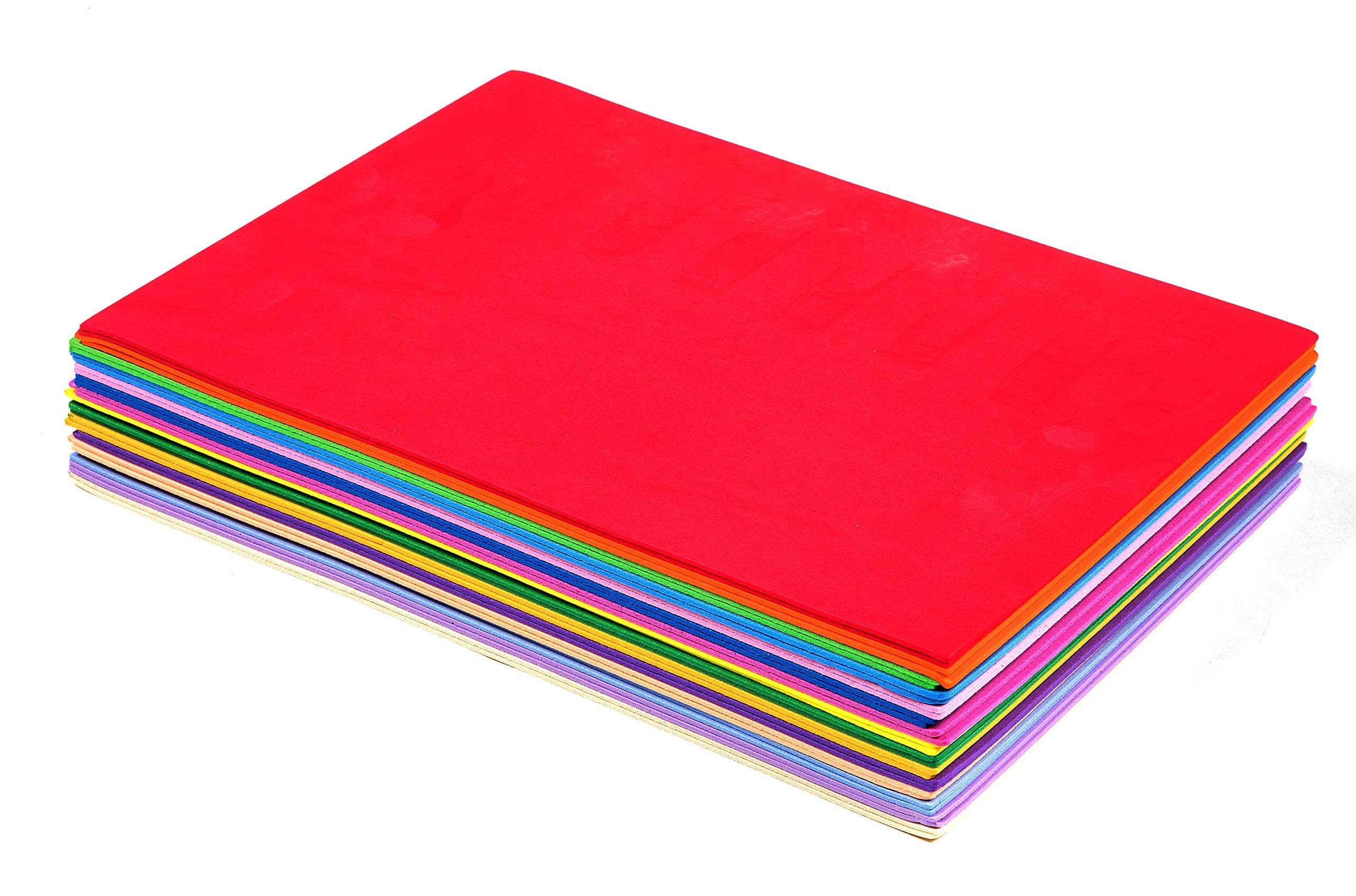 Edukit EVA Foam Sheets; A4 Size; 2mm Thick; 30 per Pack; Assorted Colours - Ideal for Craft Supplies - Create DIY Foam Stamps