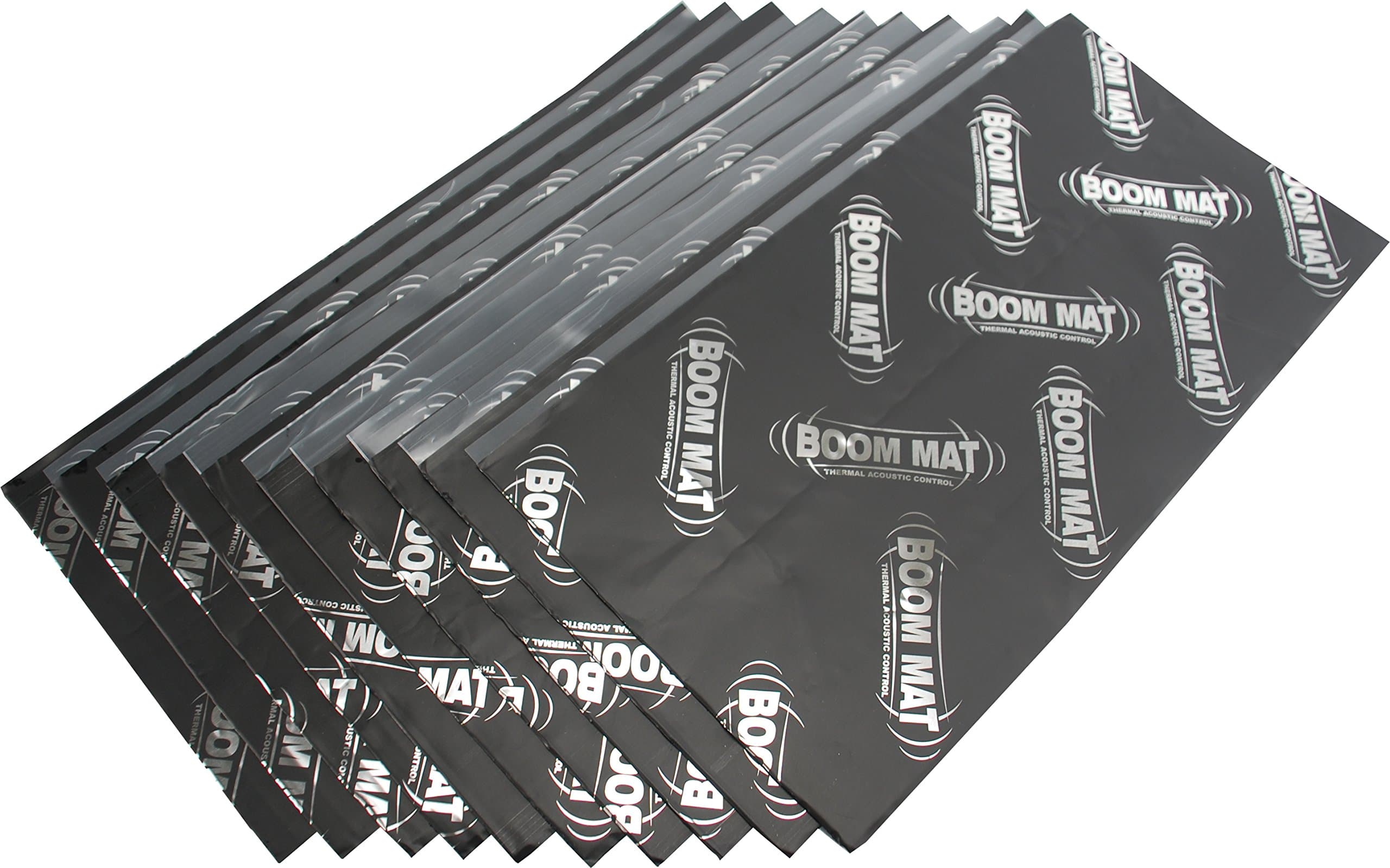 Design Engineering Boom Mat Sound Deadening Material with Adhesive Backing | 2mm 12.5" x 24" (Pack of 10)