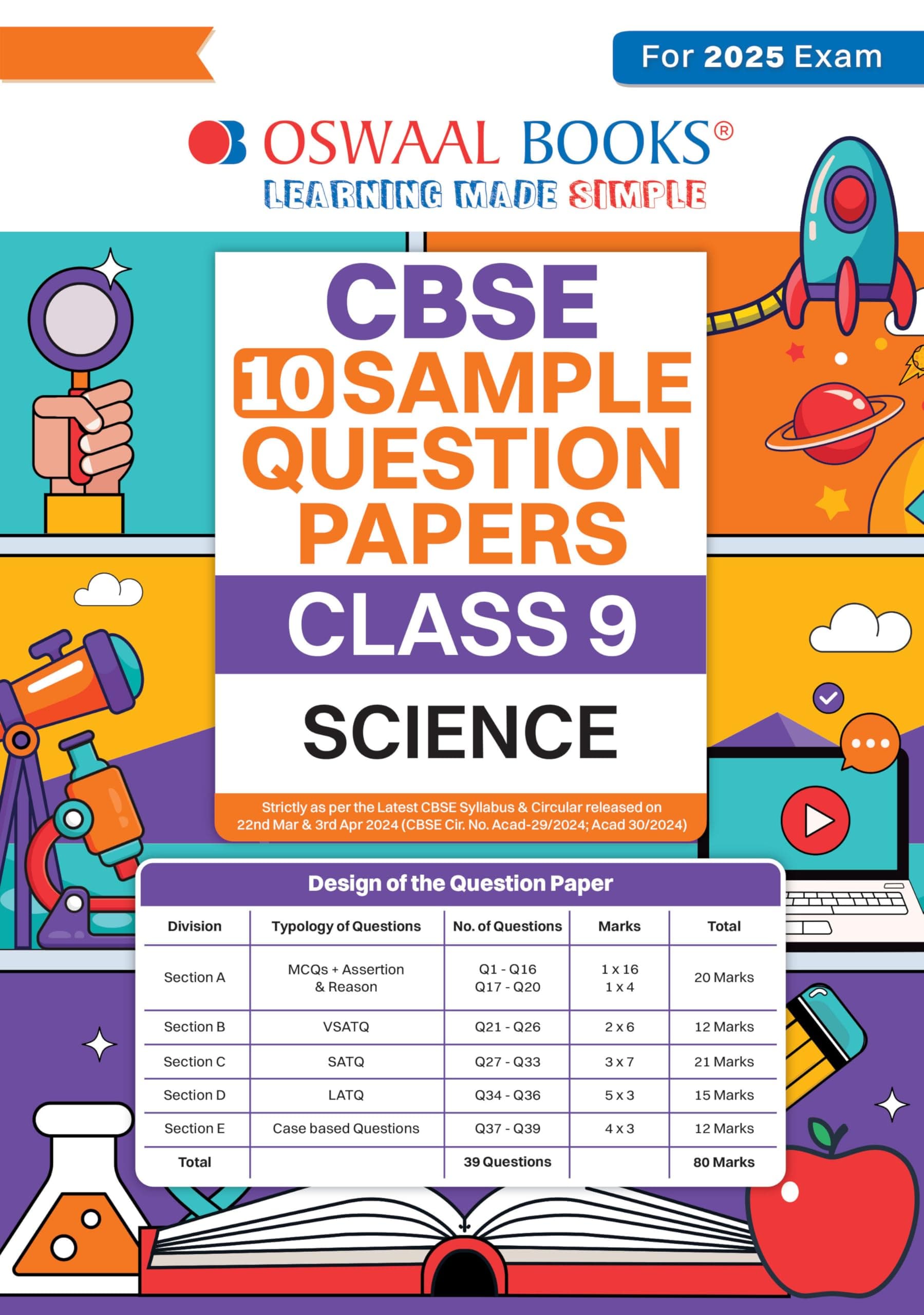 Oswaal Cbse Sample Question Papers Class 9 Science Book